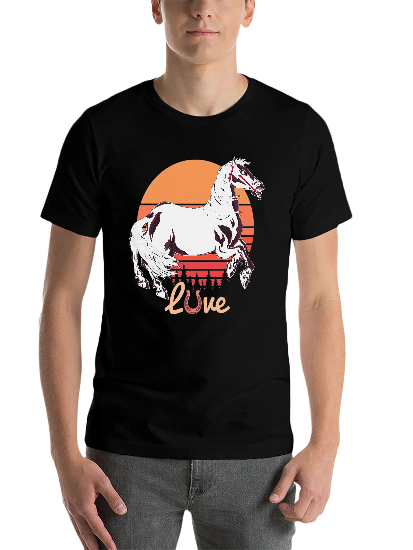Horse Love Sunset Graphic Tee - 7
