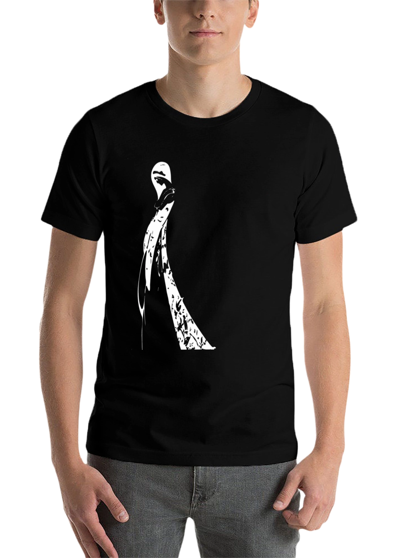 Black Modern Art Black T-Shirt view 7