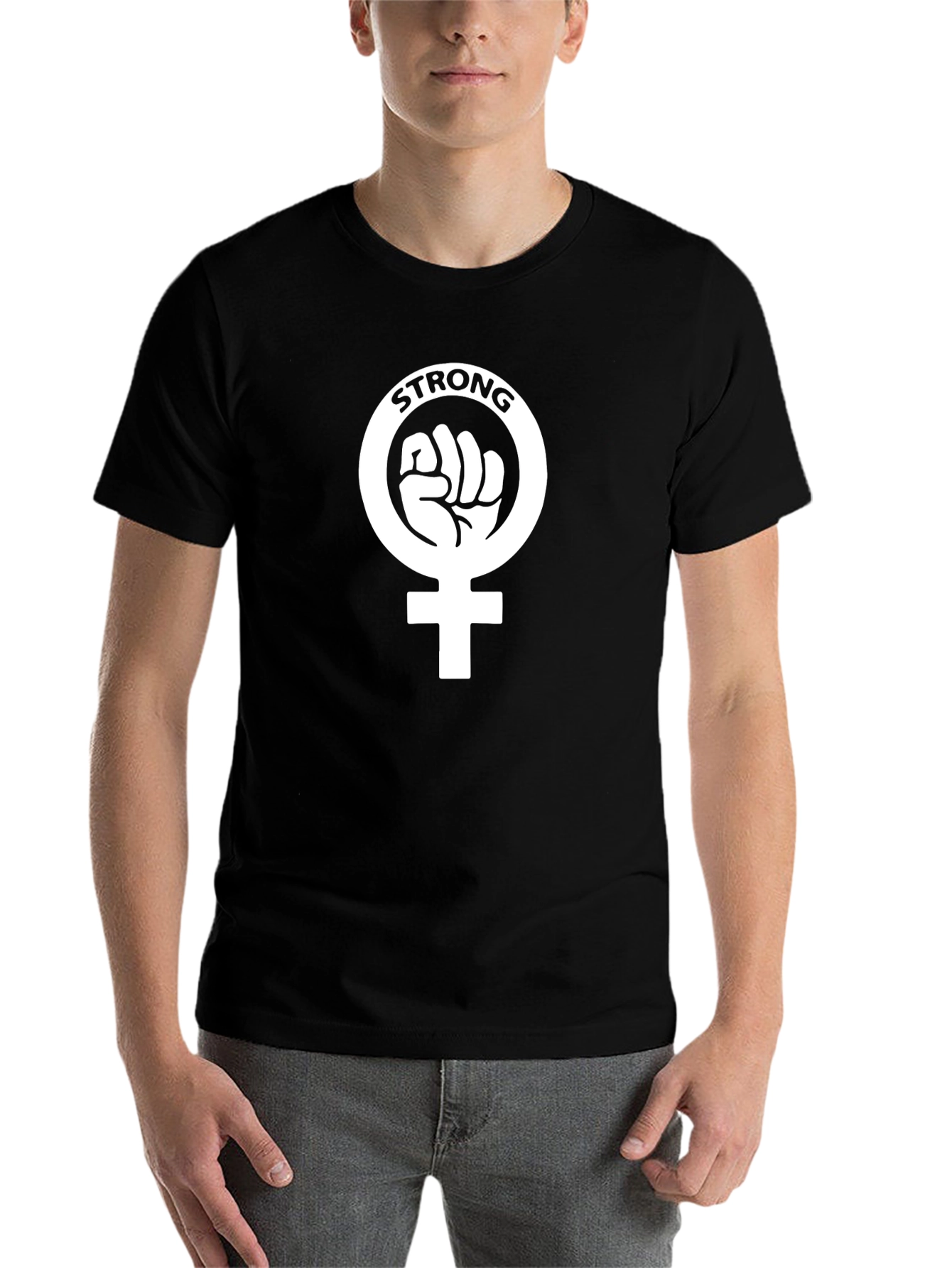 Black Feminist Strong T-Shirt - Empowering Graphic Tee view 7