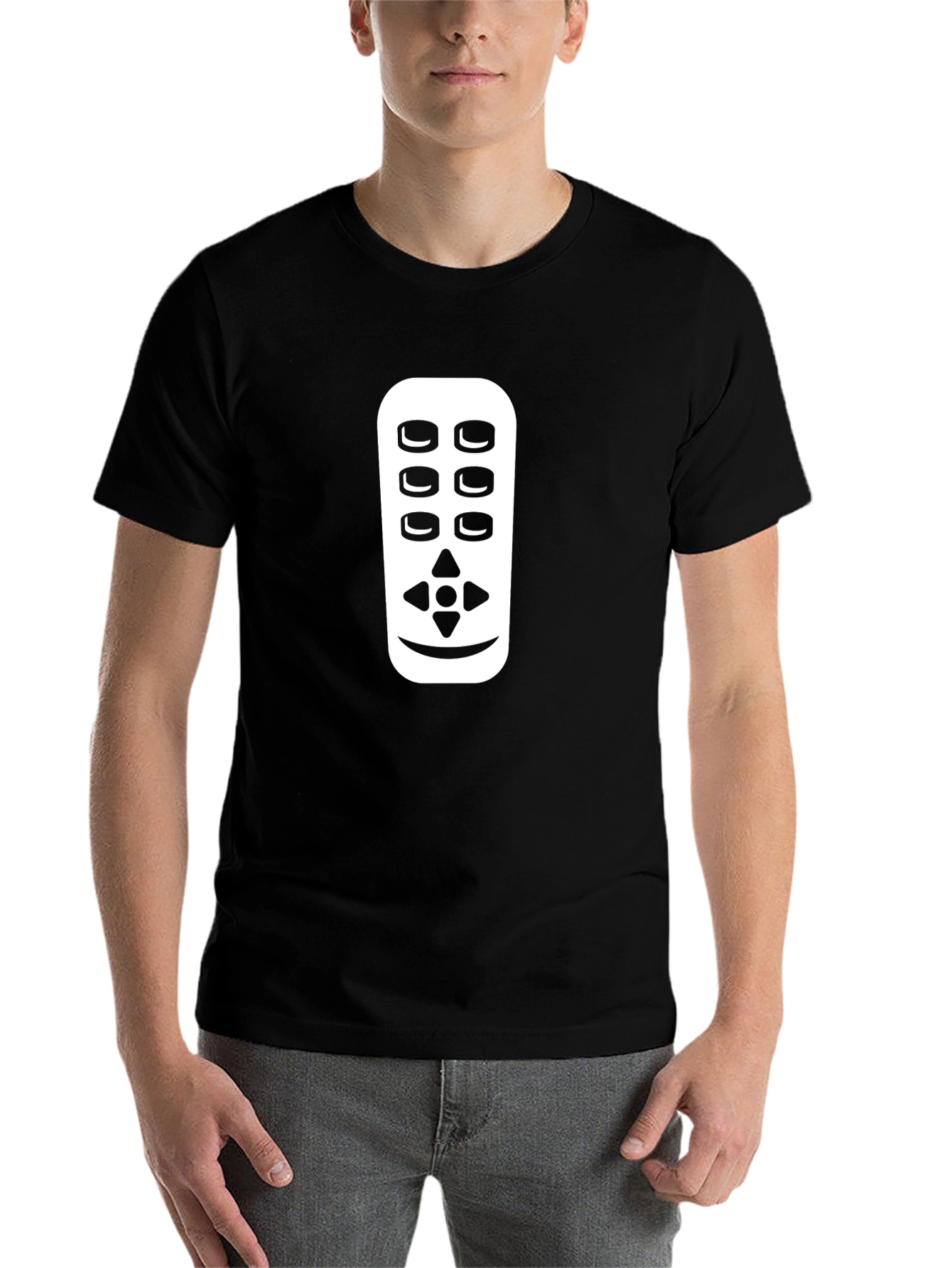Black Remote Control Graphic Tee - Black Casual Shirt view 7