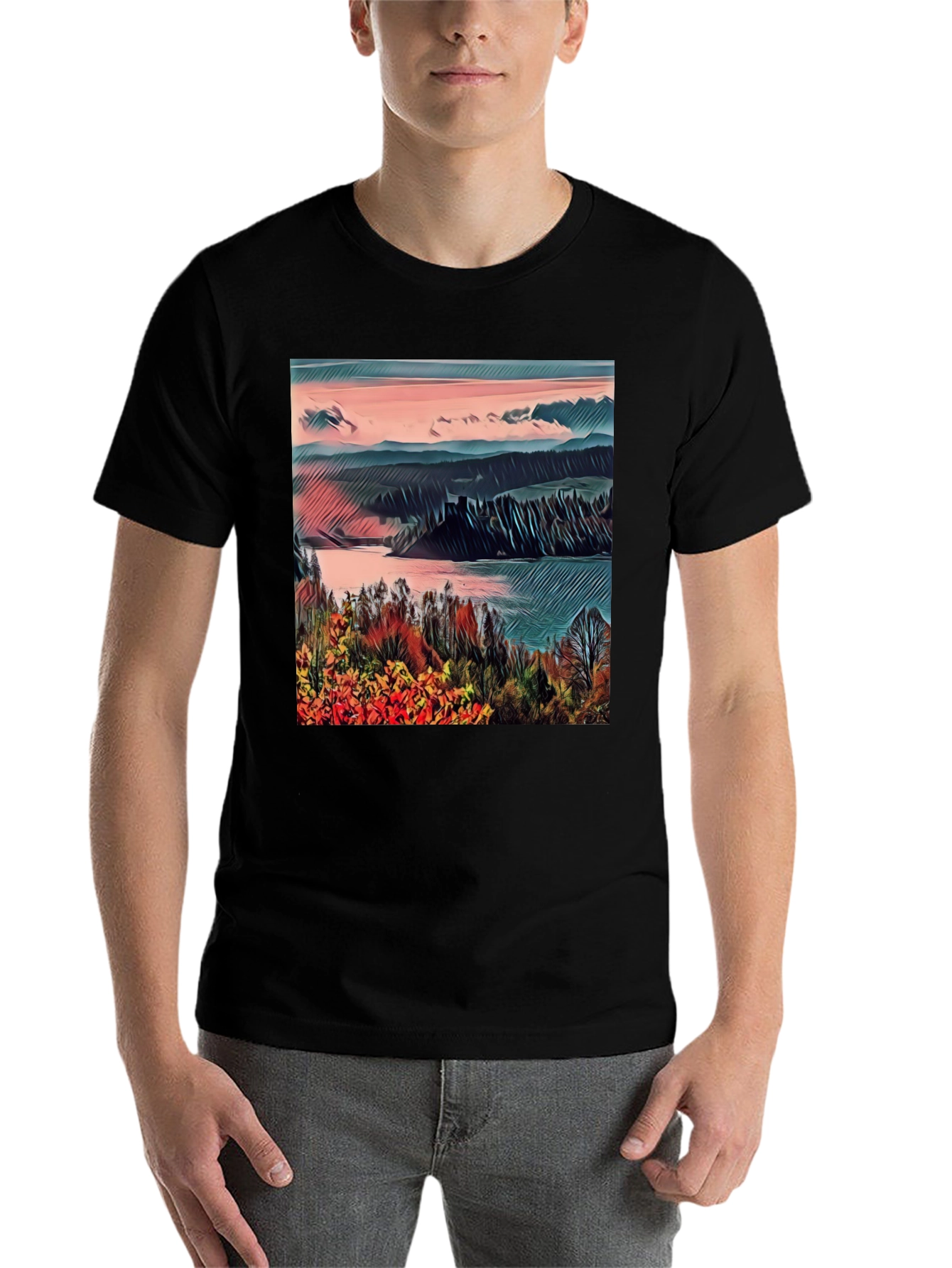 Scenic Landscape Graphic Tee - 7