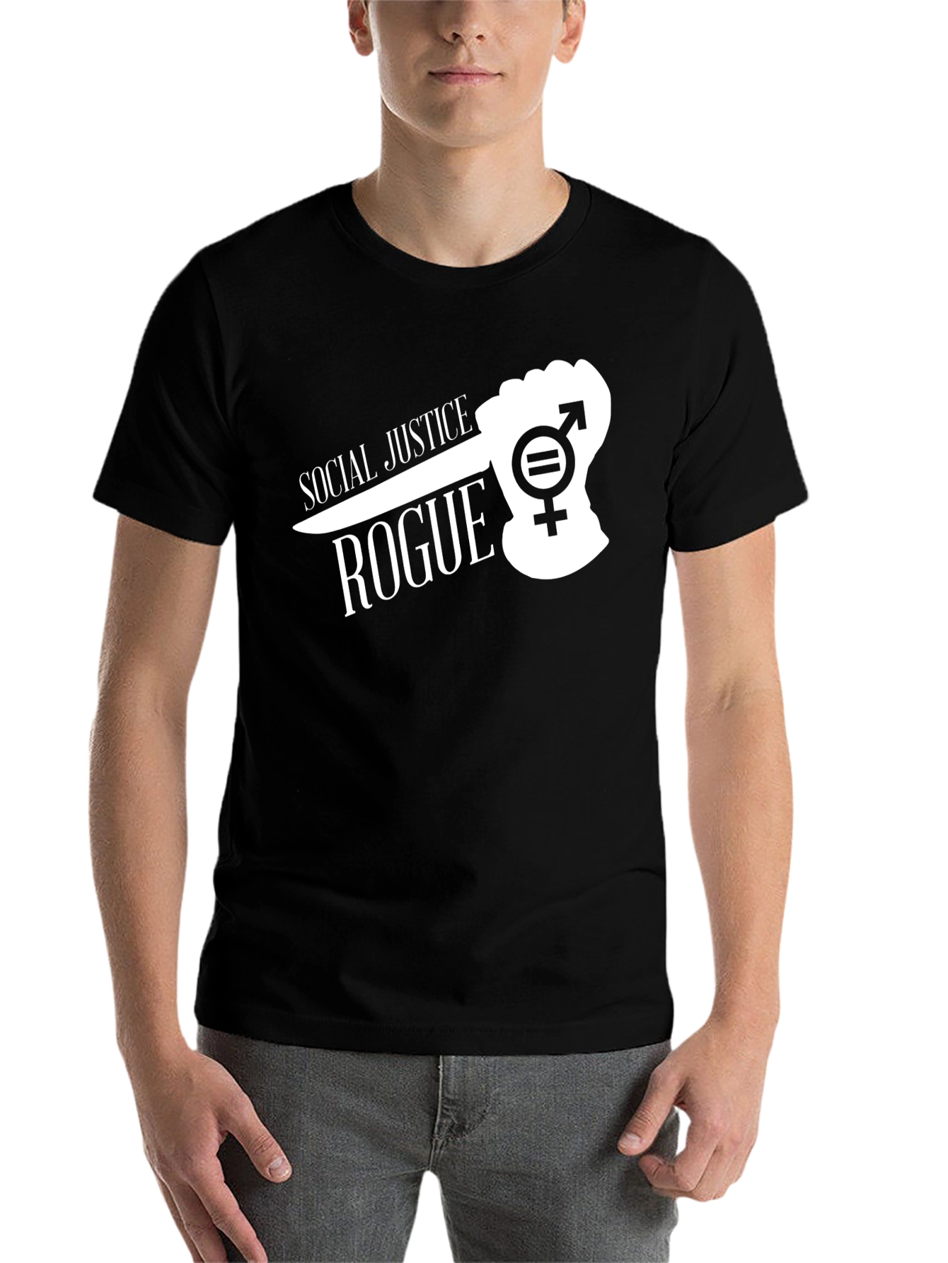 Black Social Justice Rogue T-Shirt Equality Symbol view 7