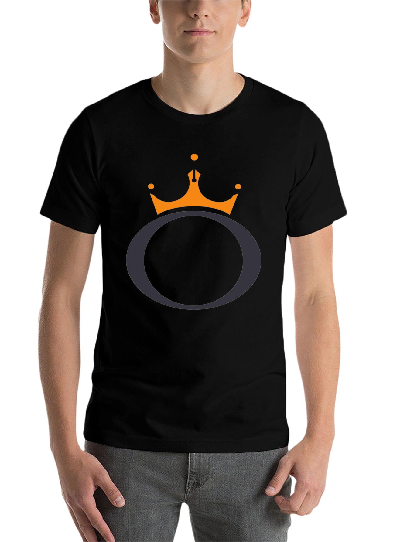 Black King Crown Letter O Black Tee view 7