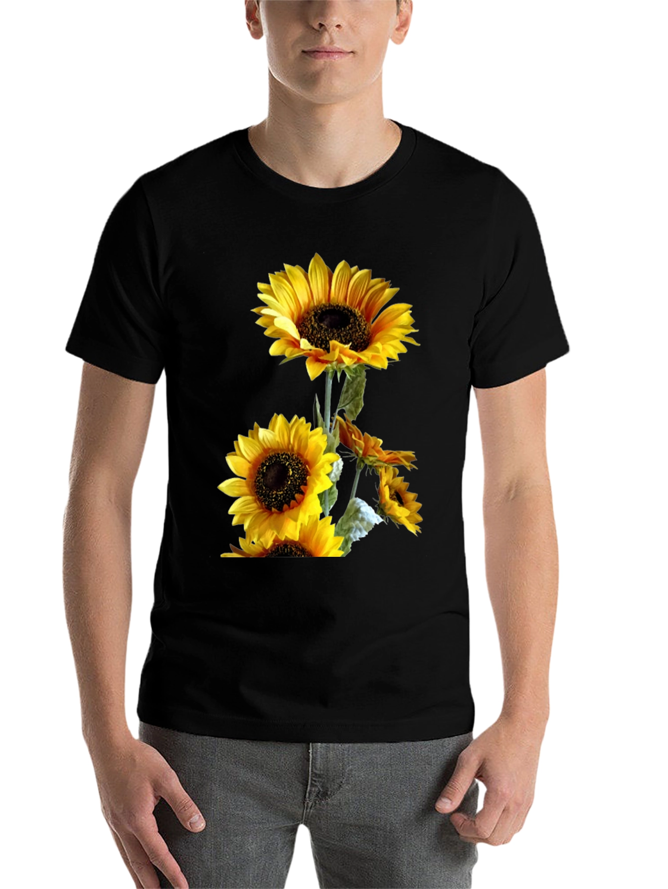 Black Sunflower Graphic T-Shirt view 7