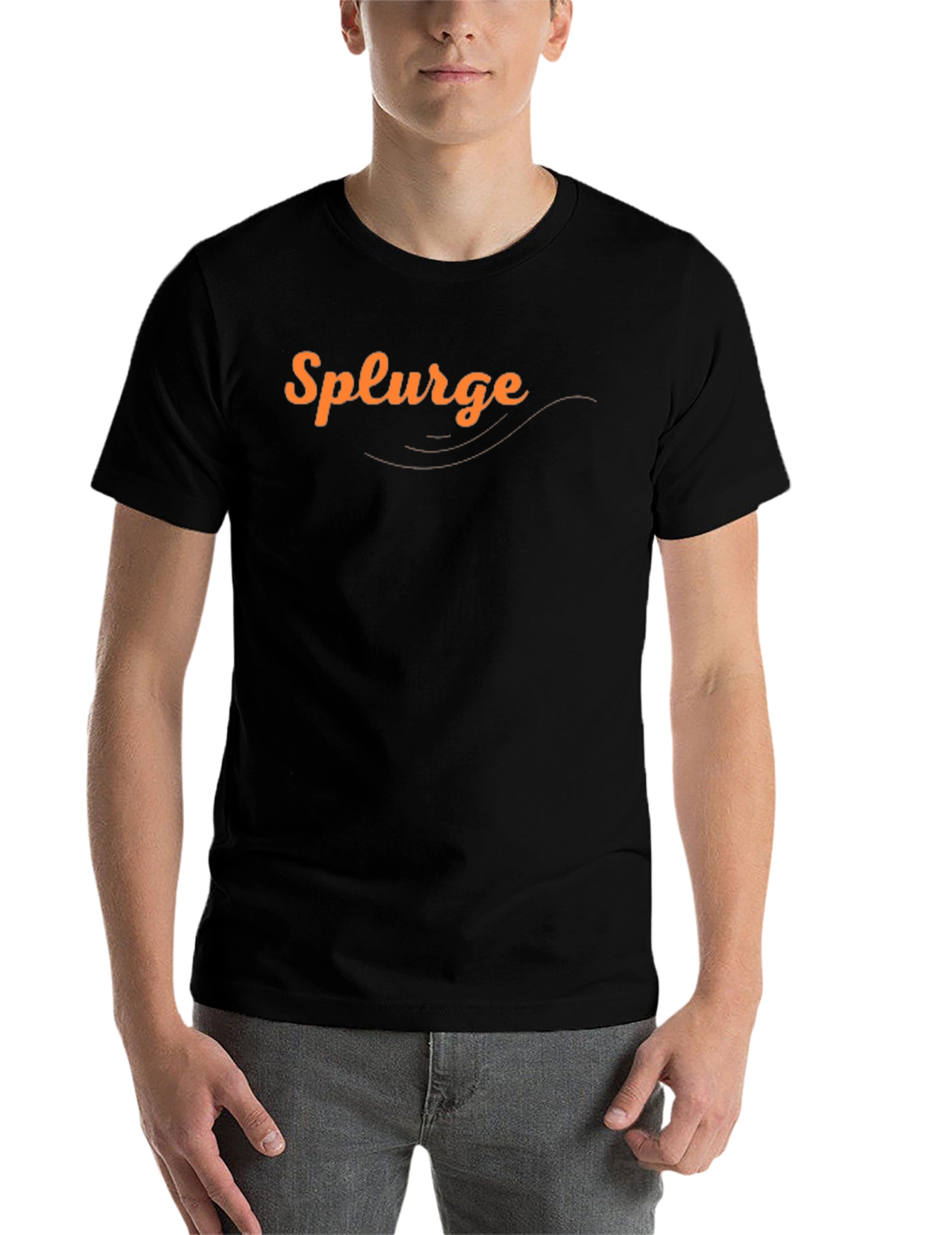 Black Splurge Graphic Tee - Stylish Black Cotton T-Shirt view 7