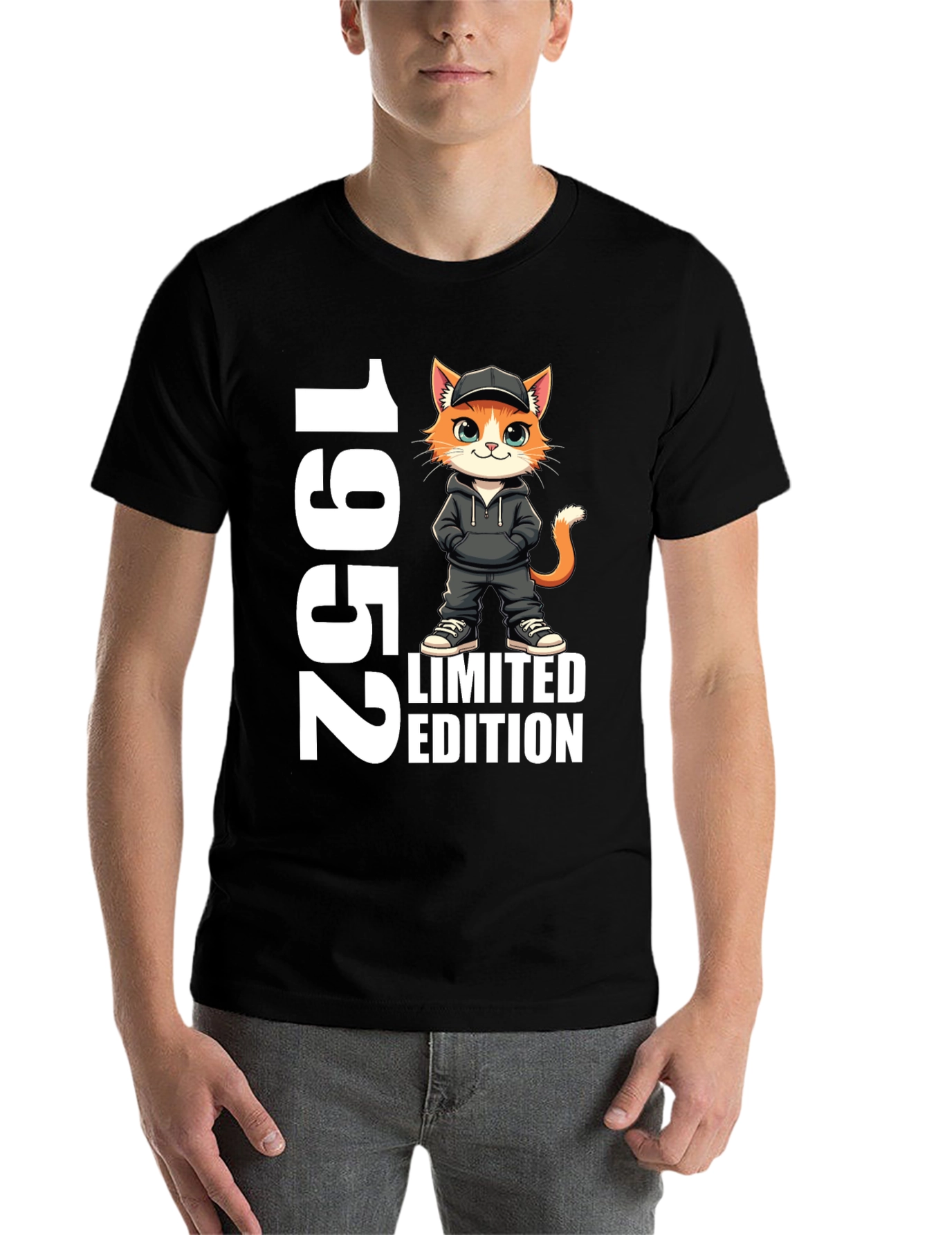 Black 1952 Limited Edition Cat T-Shirt view 7