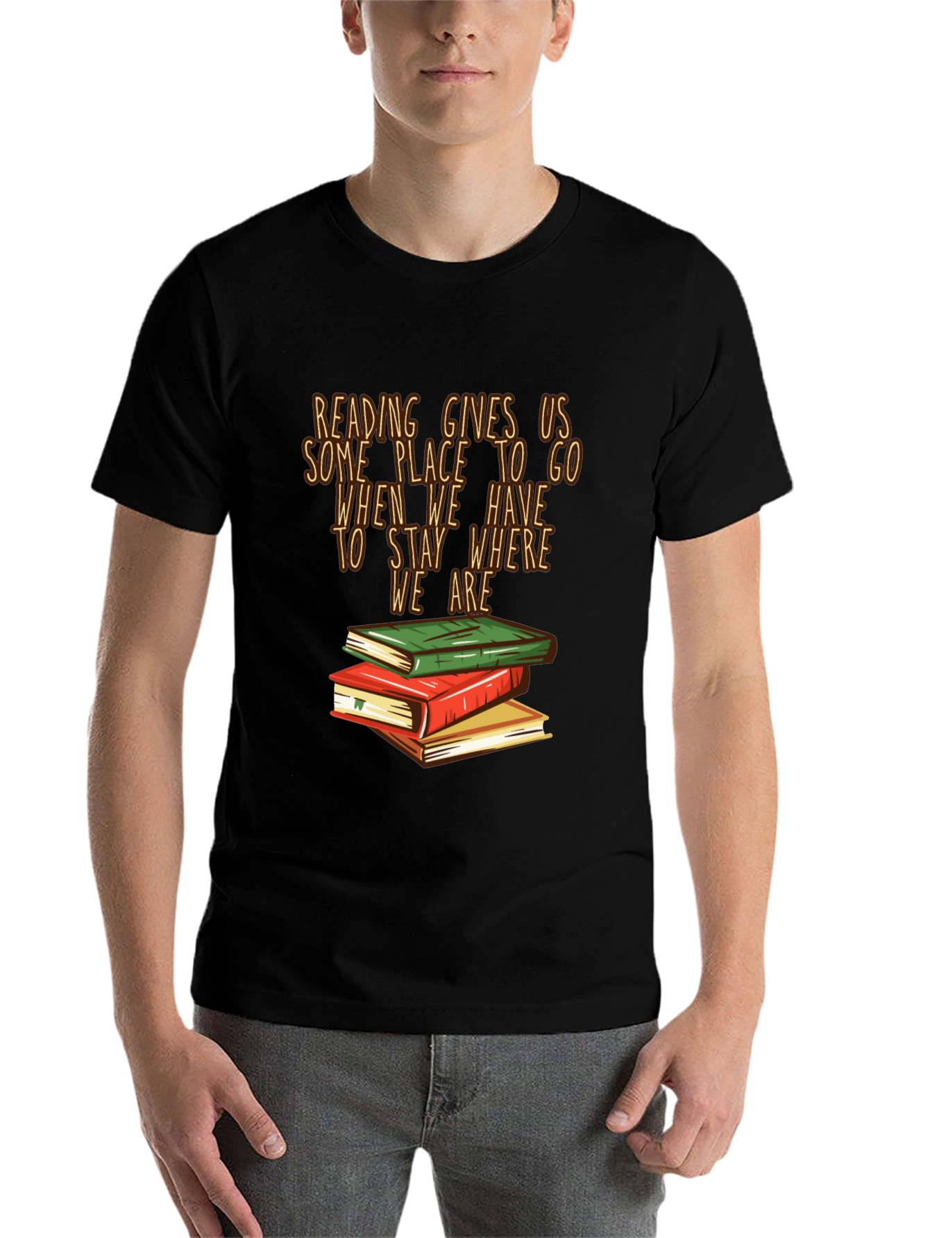 Black Reading Gives Us T-Shirt - Book Lover Tee view 7
