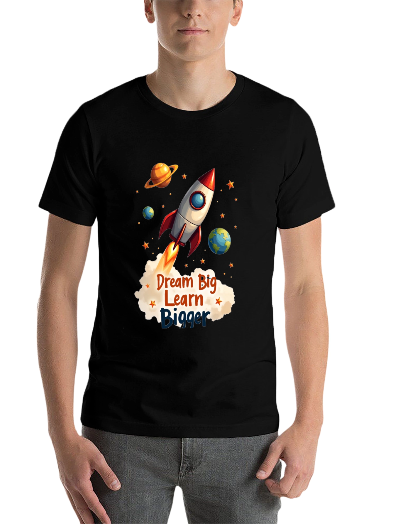 Black Dream Big Rocket T-Shirt view 7