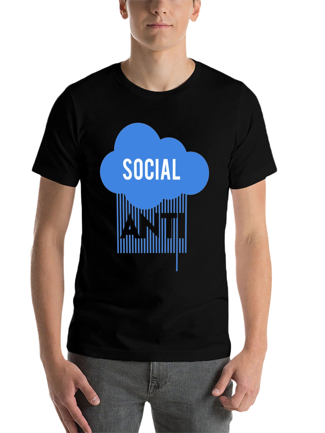 Black Anti Social T-Shirt view 7