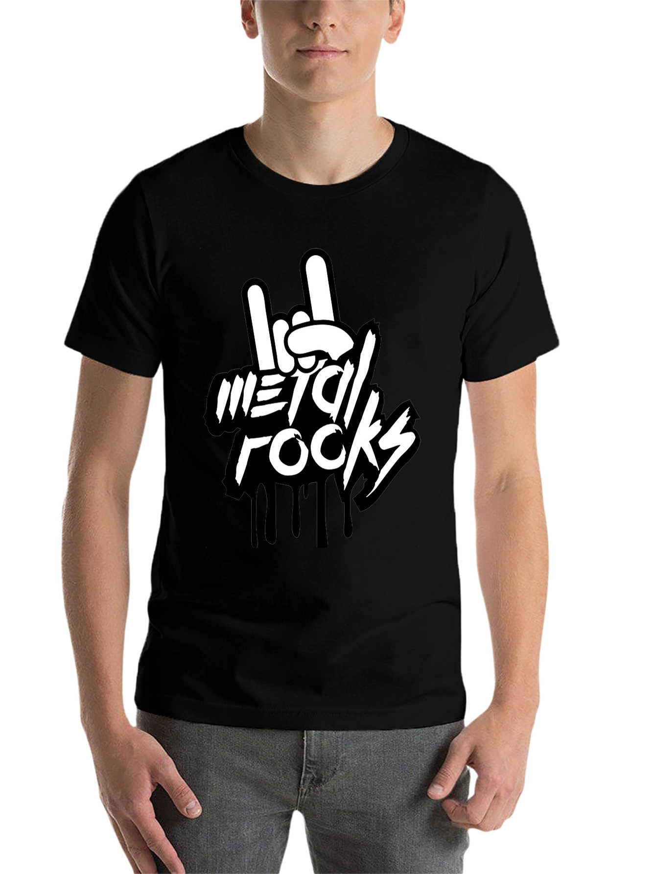 Black Metal Rocks Graphic Tee - Rock On! view 7