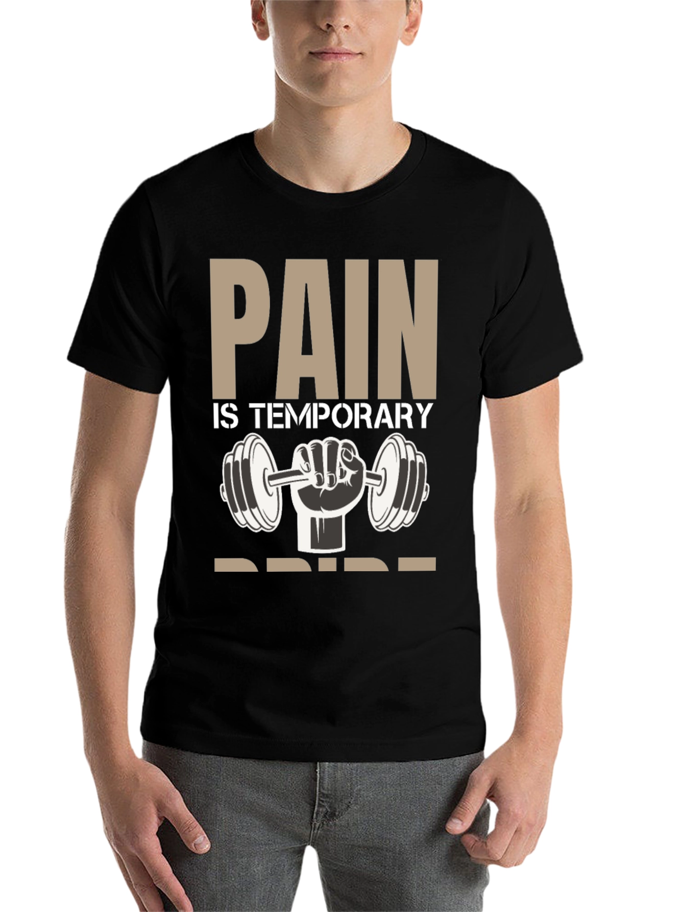 Black Pain is Temporary Pride T-Shirt Gym Workout Motivation view 7