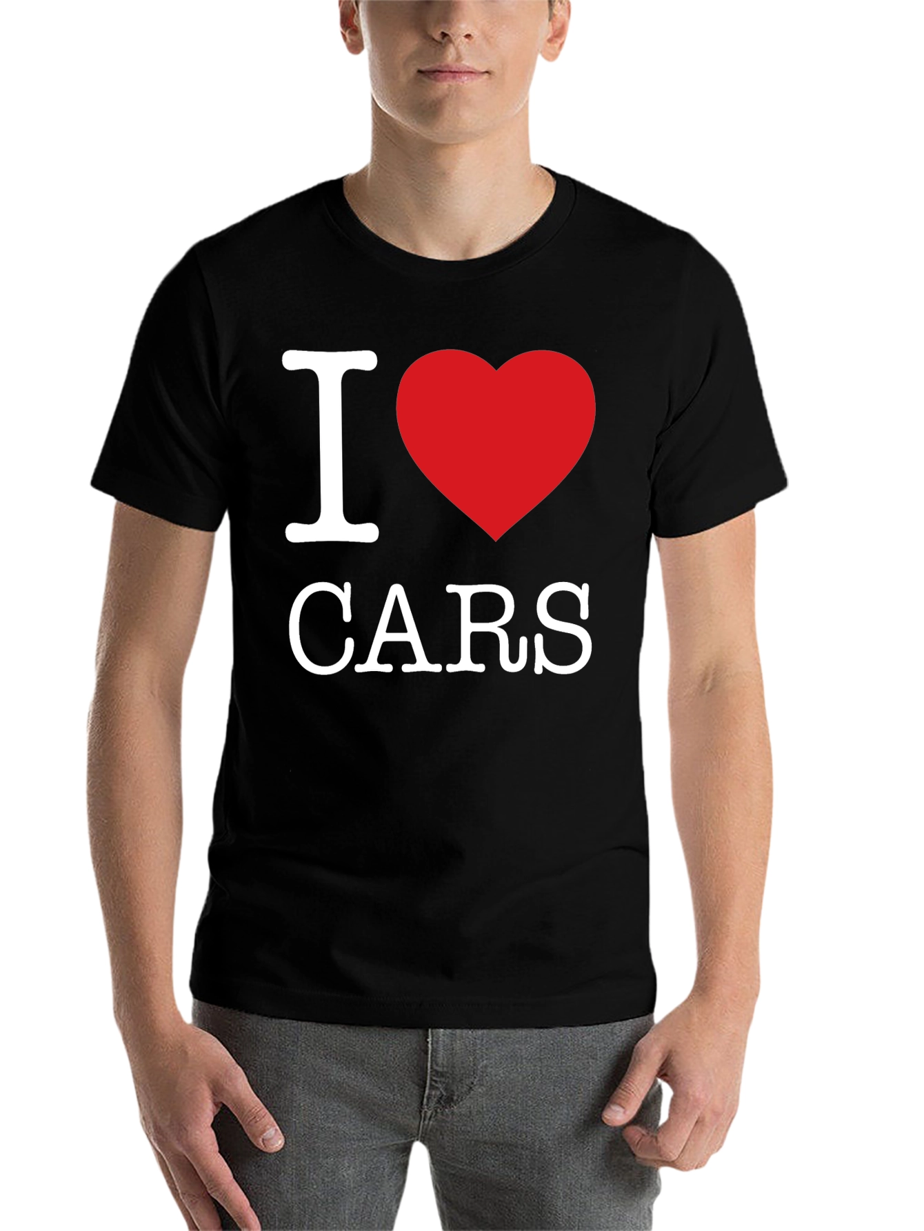 Black I Heart Cars T-Shirt - Black Cotton Blend view 7