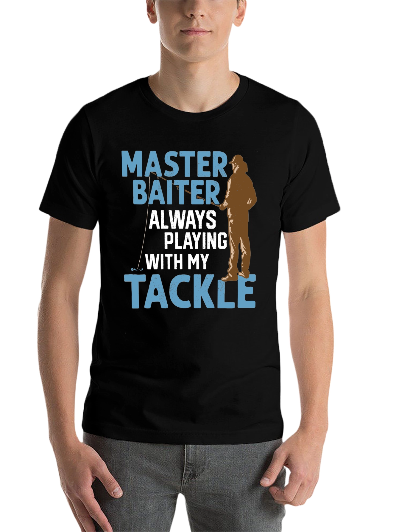 Black Master Baiter Fishing T-Shirt view 7