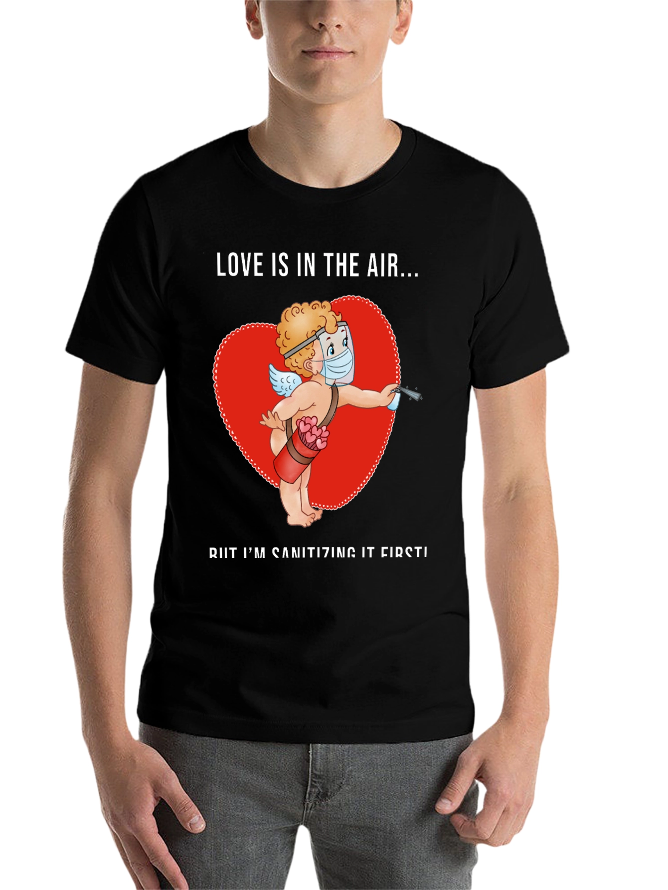 Black Sanitizing Cupid T-Shirt view 7