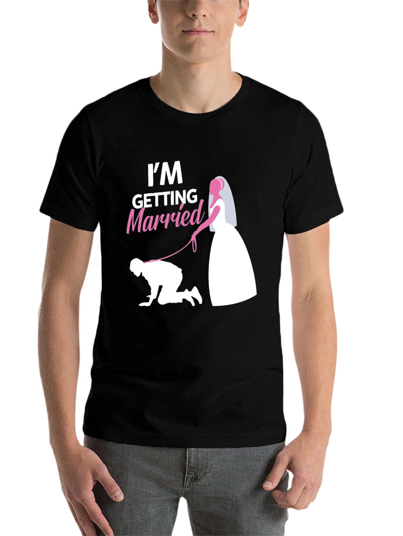 Black Humorous "I'm Getting Married" Graphic T-Shirt view 7