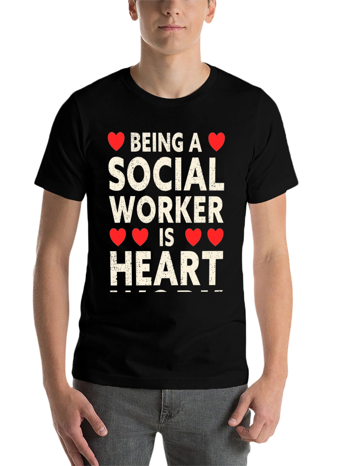 Social Worker Heart T-Shirt, Gift for Social Workers - 7