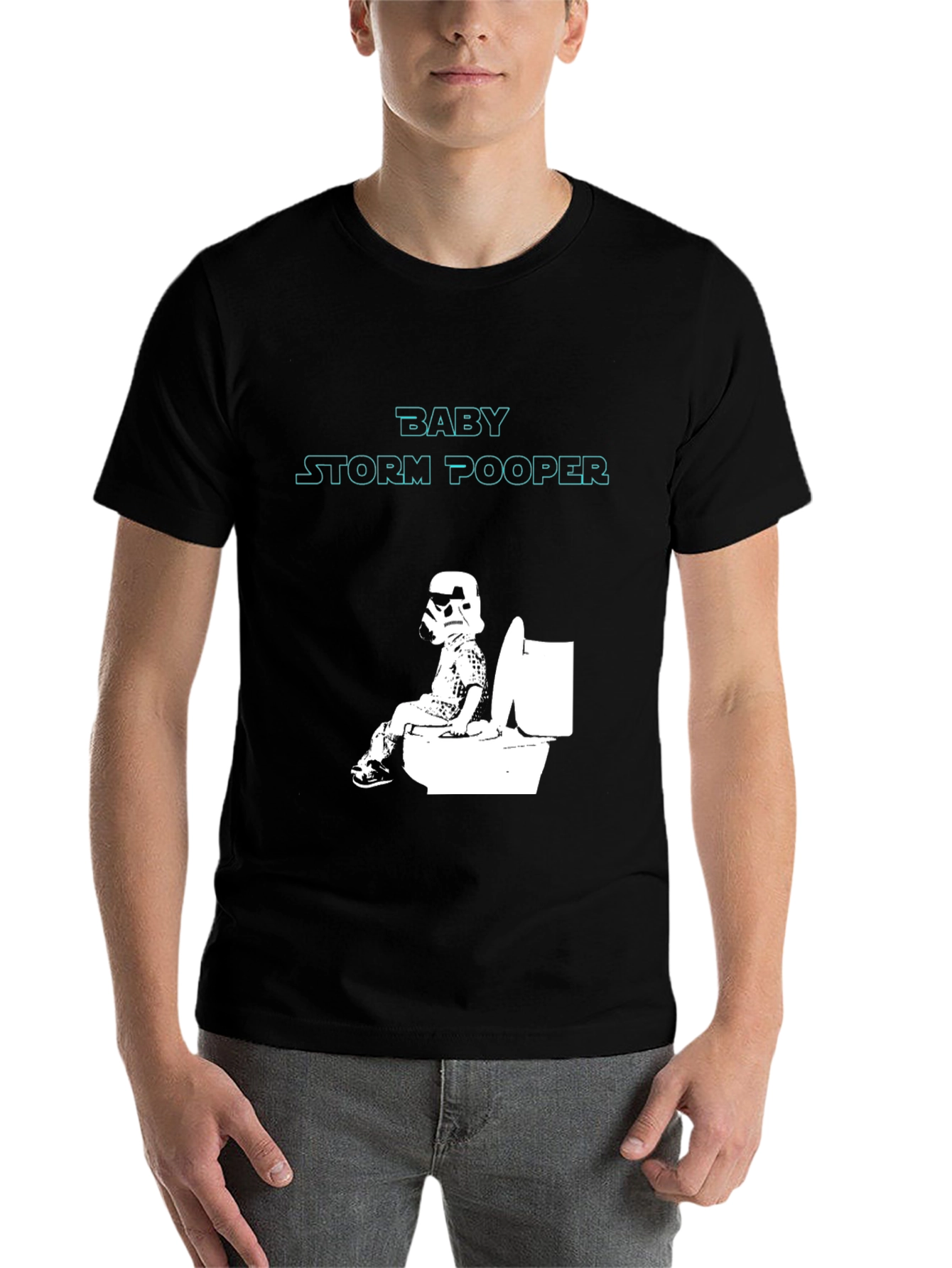 Black Baby Storm Pooper T-Shirt - Black Cotton Blend view 7