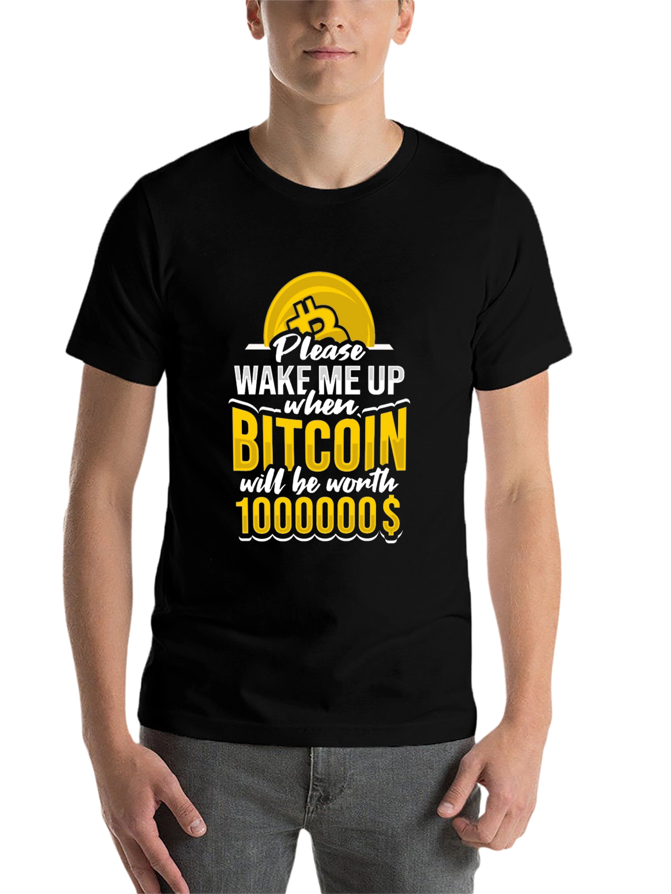 Black Bitcoin Dream T-Shirt - Wake Me Up! view 7