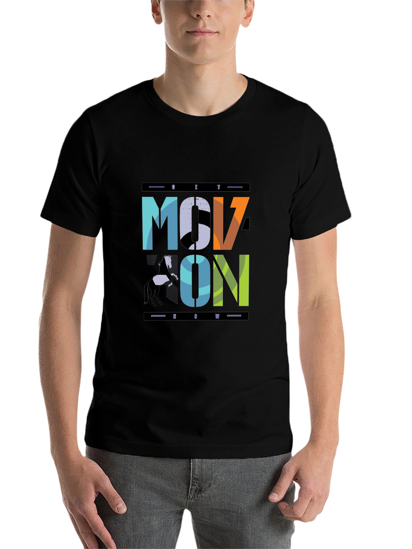 Black Move On Graphic Tee - Stylish Comfort view 7