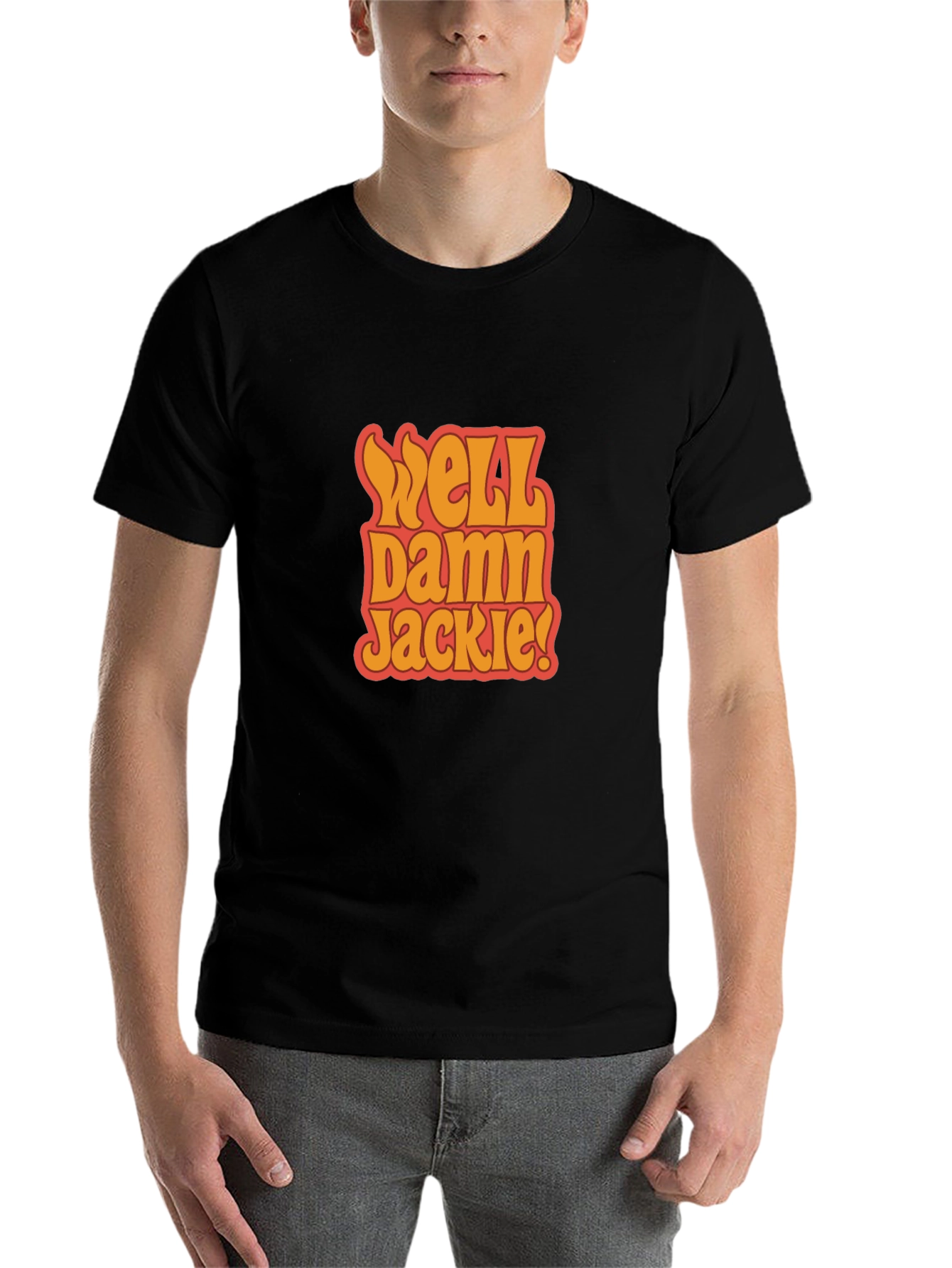 Black Well Damn Jackie! Black Graphic Tee view 7