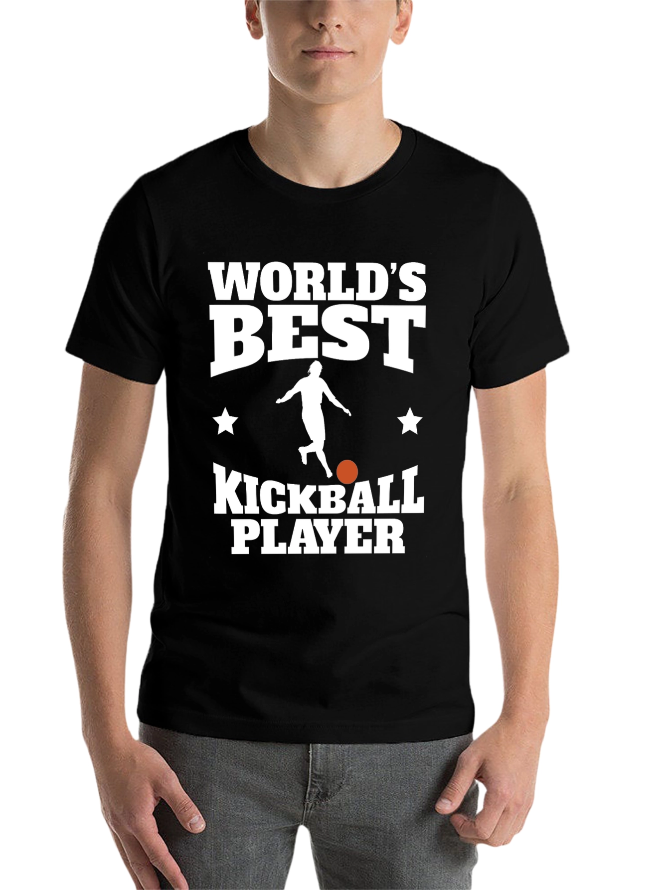 Black World's Best Kickball Player Graphic Tee view 7