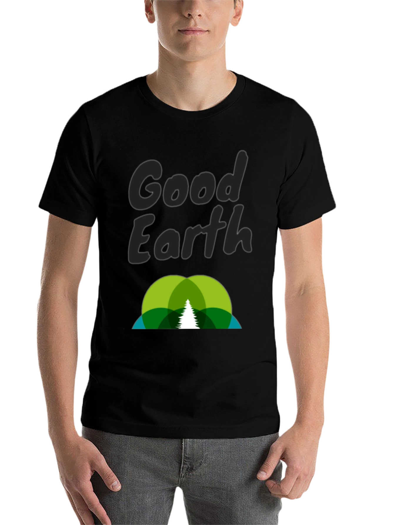 Black Good Earth Graphic Tee - Nature Lover's Shirt view 7