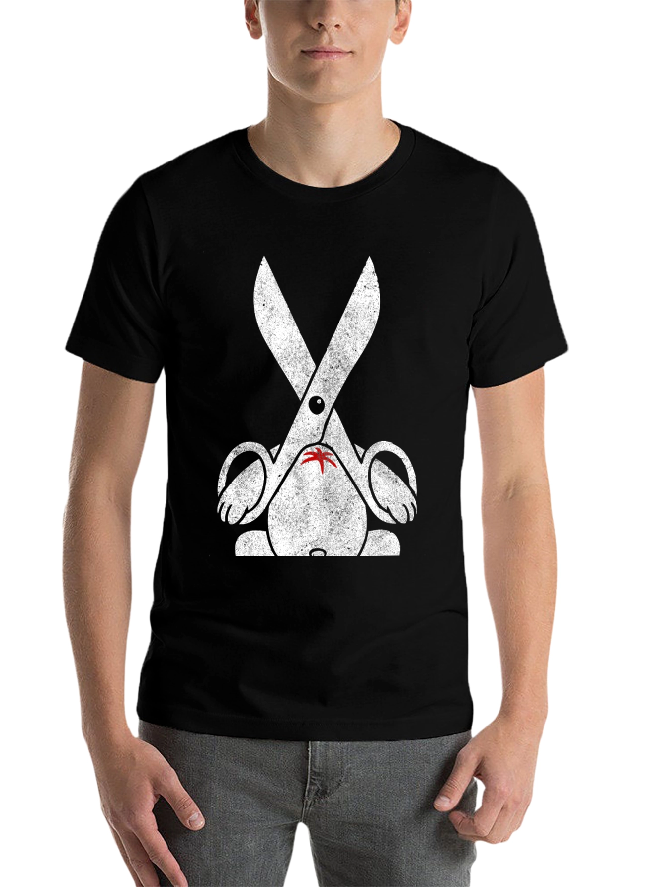 Black Hair Stylist Scissor Graphic Tee - Unisex view 7