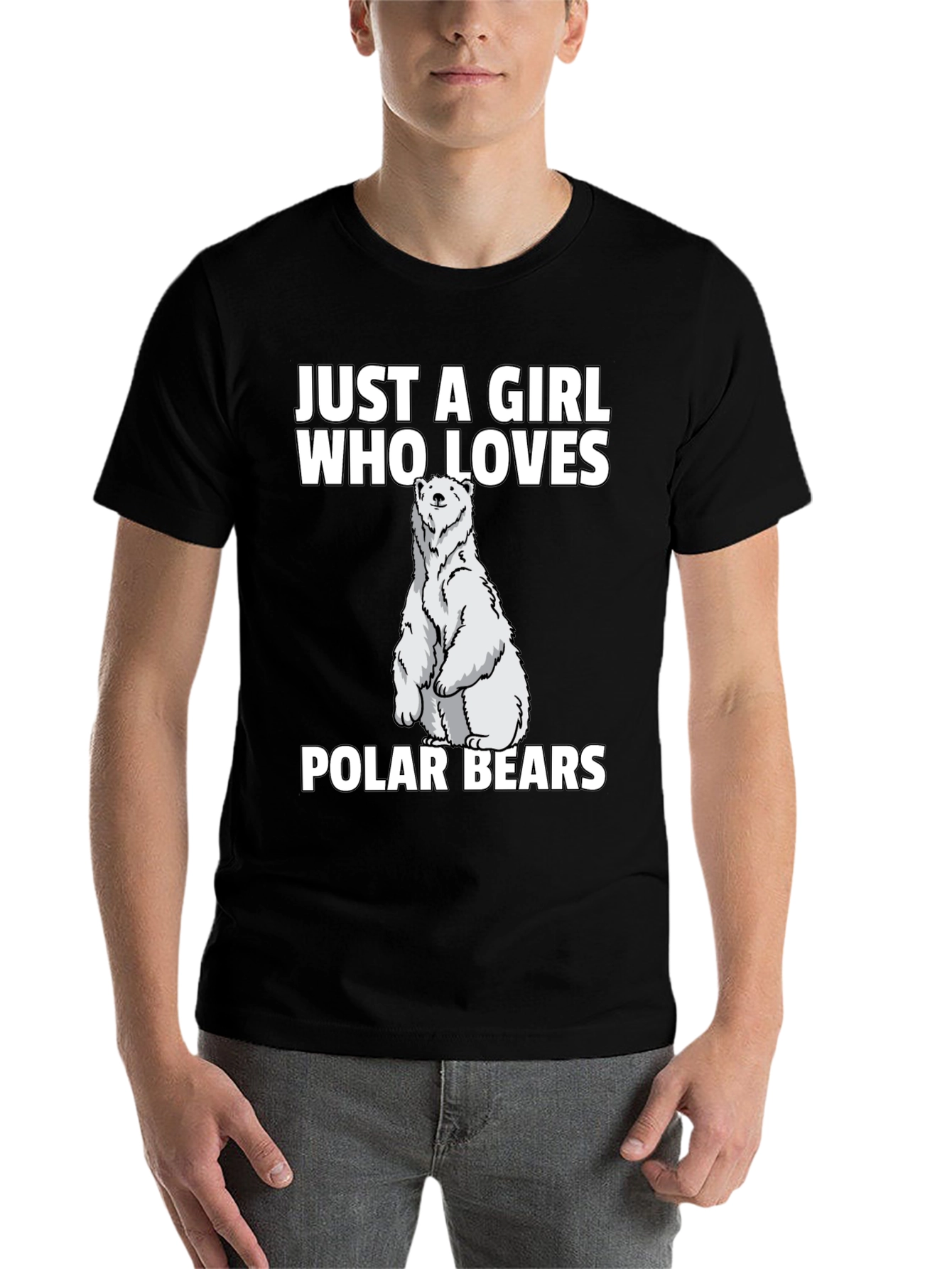 Black Girl Who Loves Polar Bears T-Shirt view 7