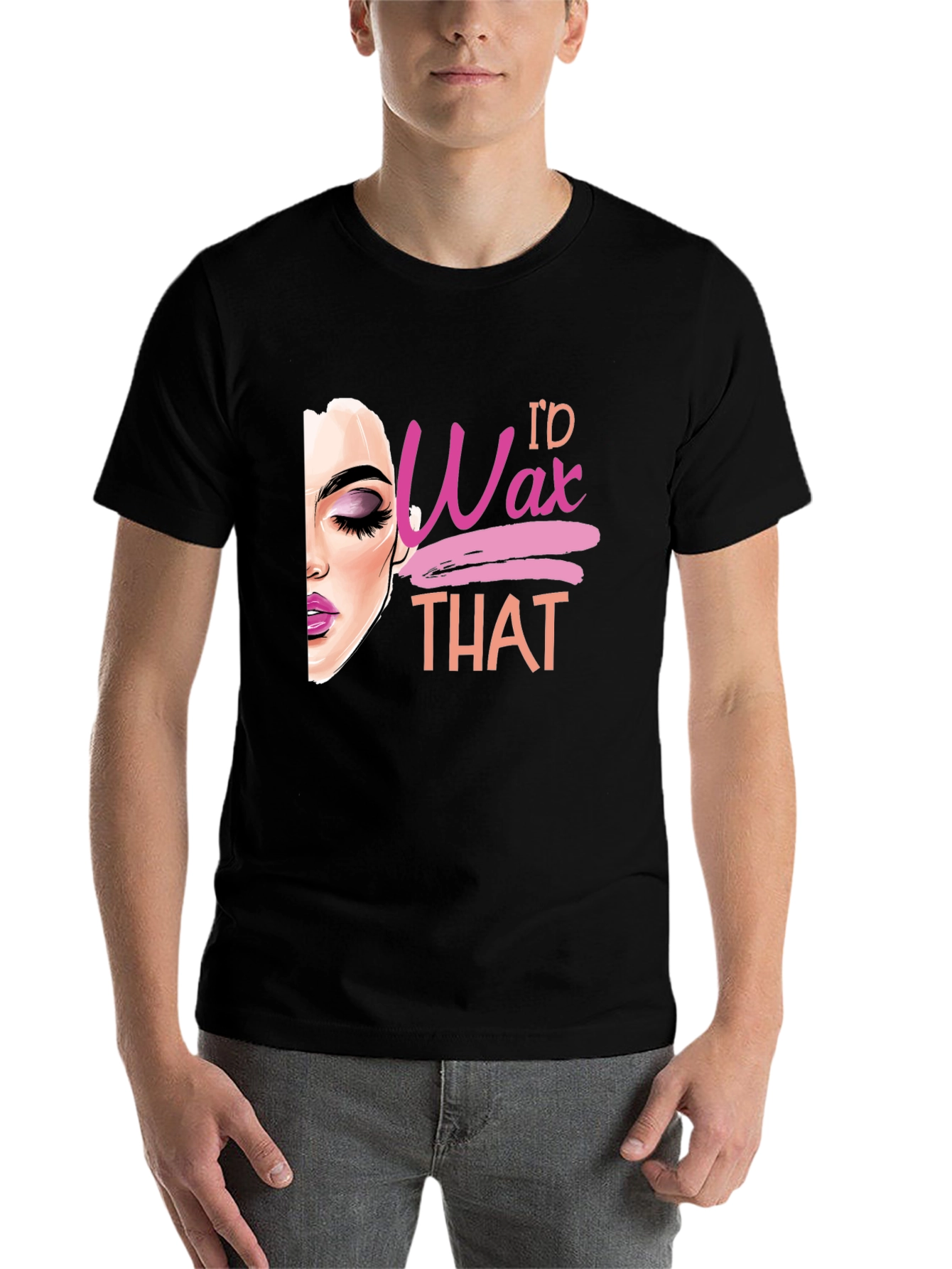 Black I'd Wax That T-Shirt - Funny Esthetician Gift view 7