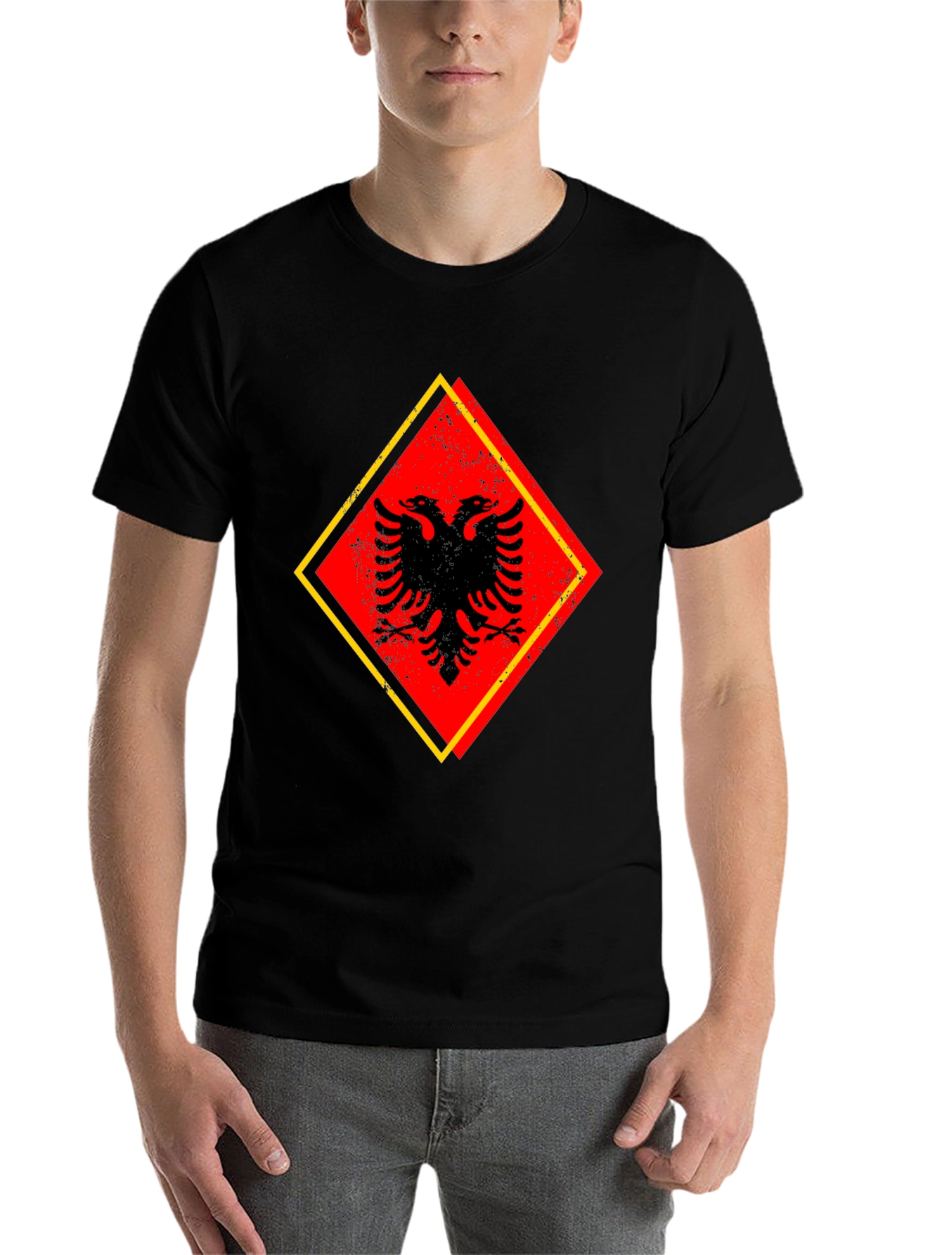 Albanian Eagle Graphic Tee - Black - 7
