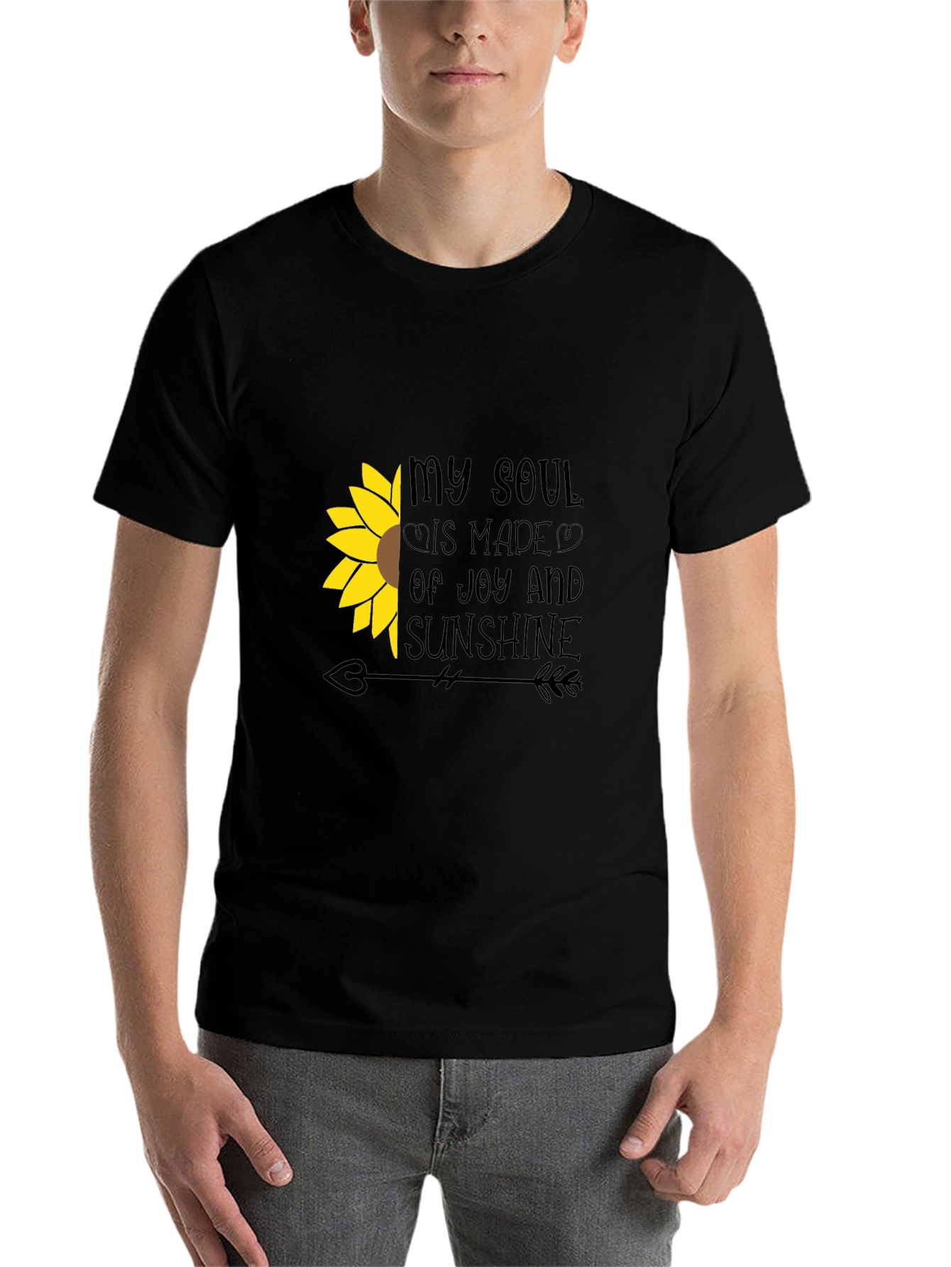 Black Sunflower Soul T-Shirt - Joy and Sunshine Tee view 7