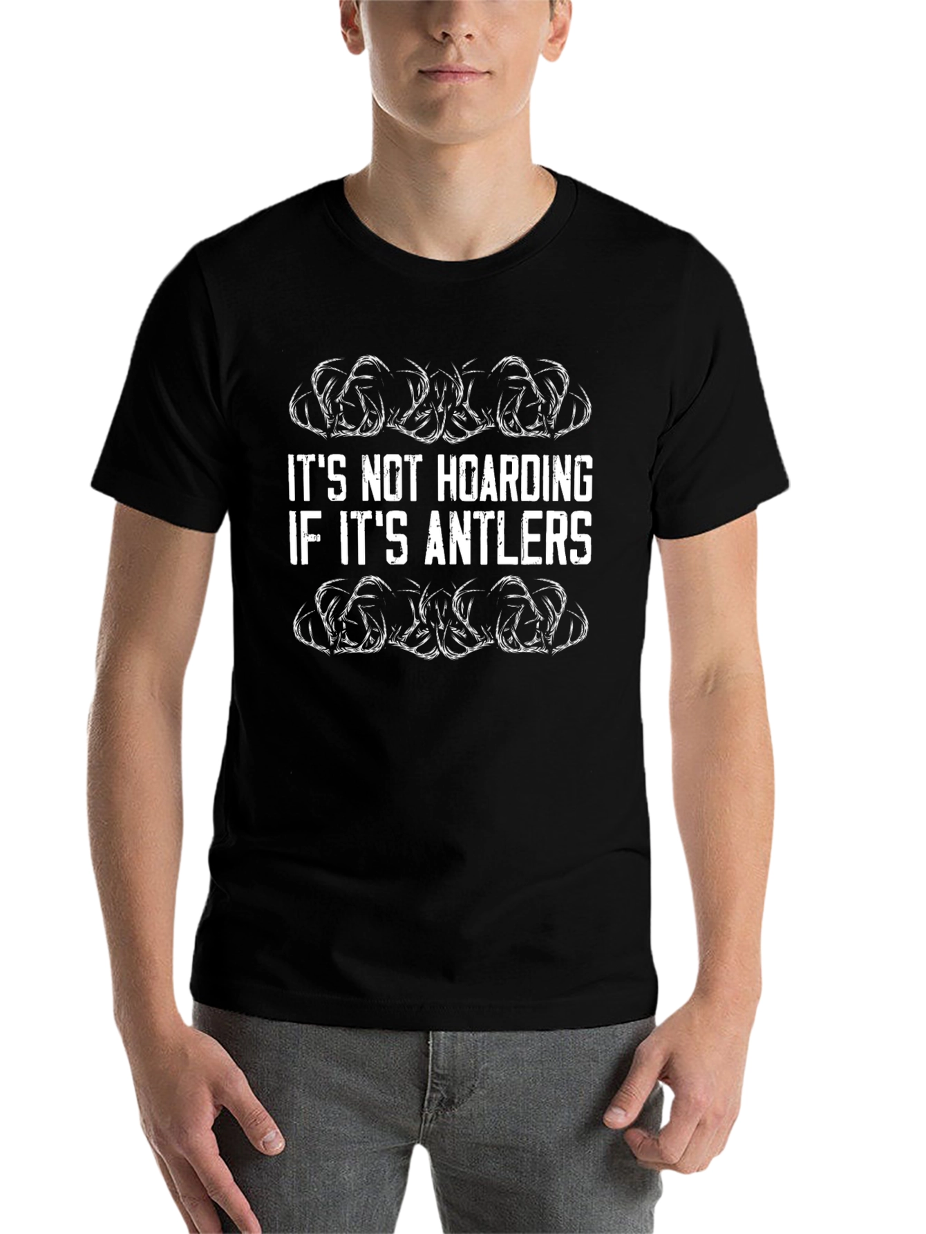 Black Antler Lover T-Shirt - It's Not Hoarding! view 7