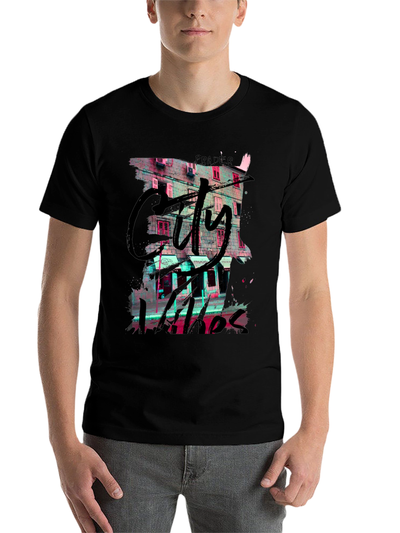 Black City Vibes Graphic T-Shirt - Black view 7