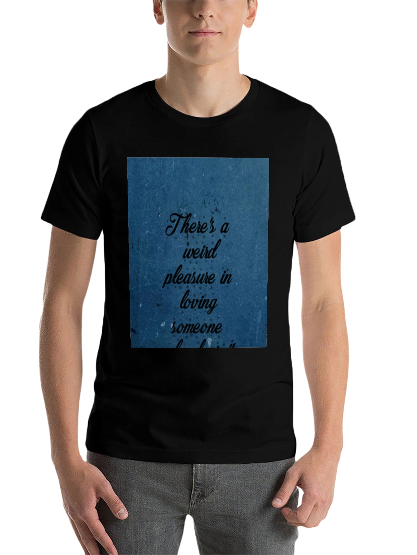 Black Weird Pleasure Graphic Tee view 7