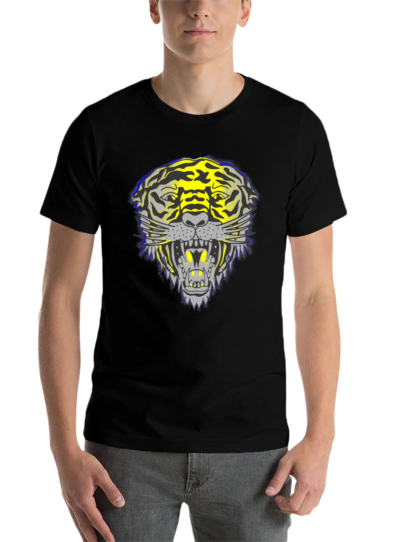 Black Bold Tiger Graphic Tee - Fierce Style view 7