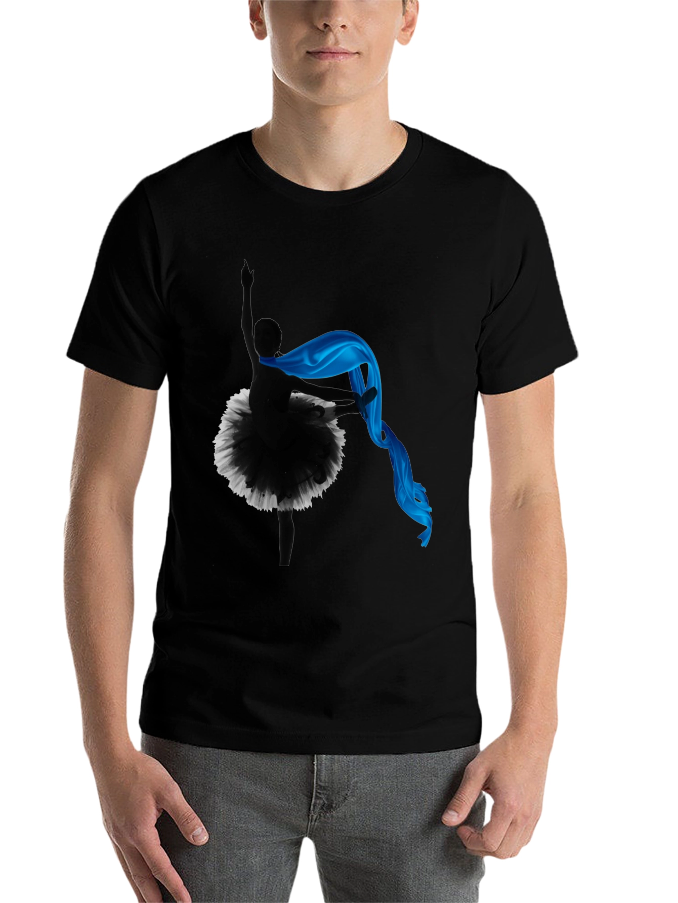 Black Ballerina Silhouette T-Shirt view 7