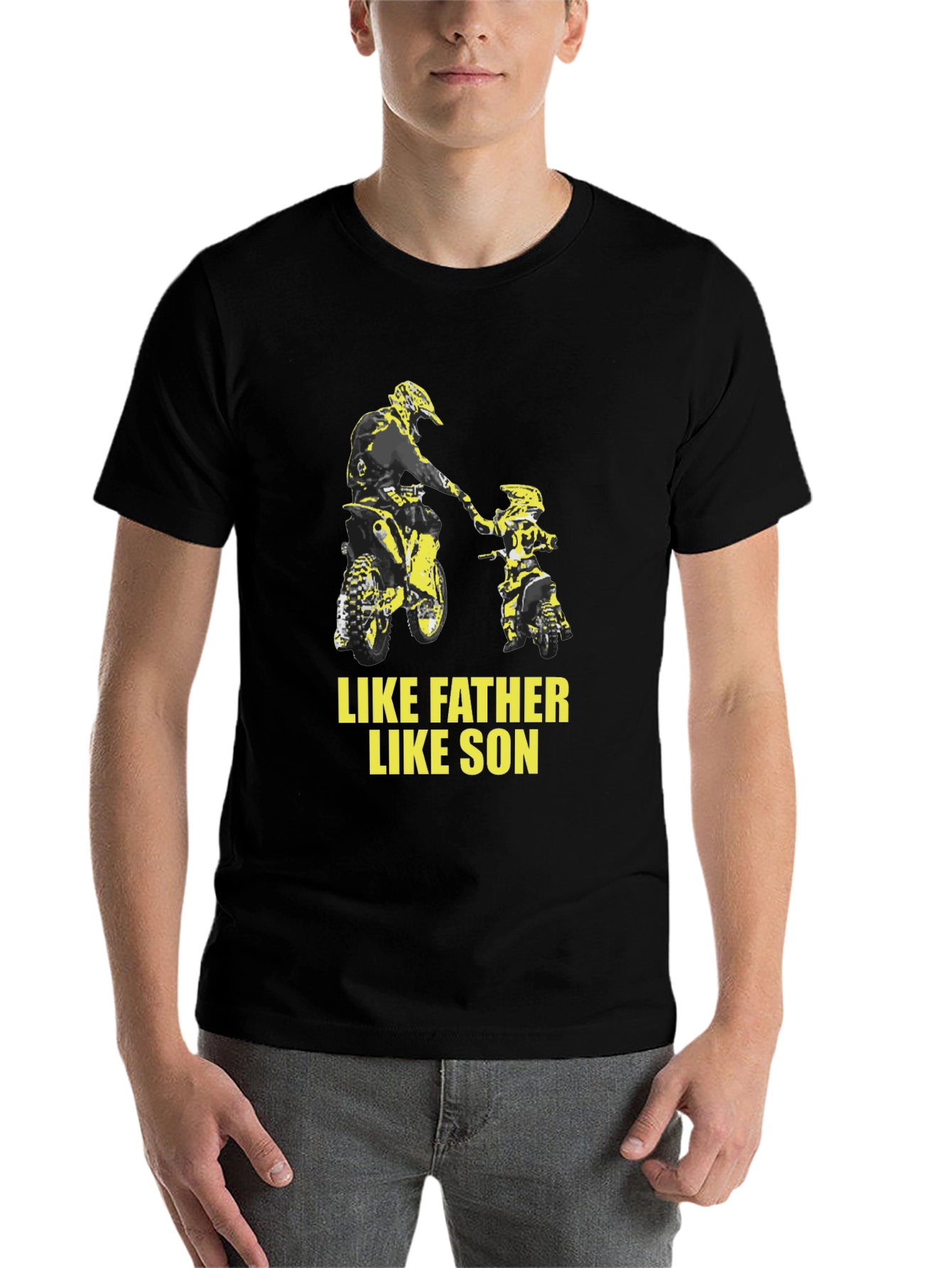 Black Like Father Like Son Motocross Graphic Tee view 7