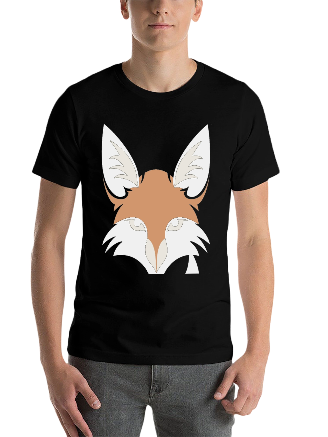 Black Fox Graphic Tee - Stylish Animal Print T-Shirt view 7