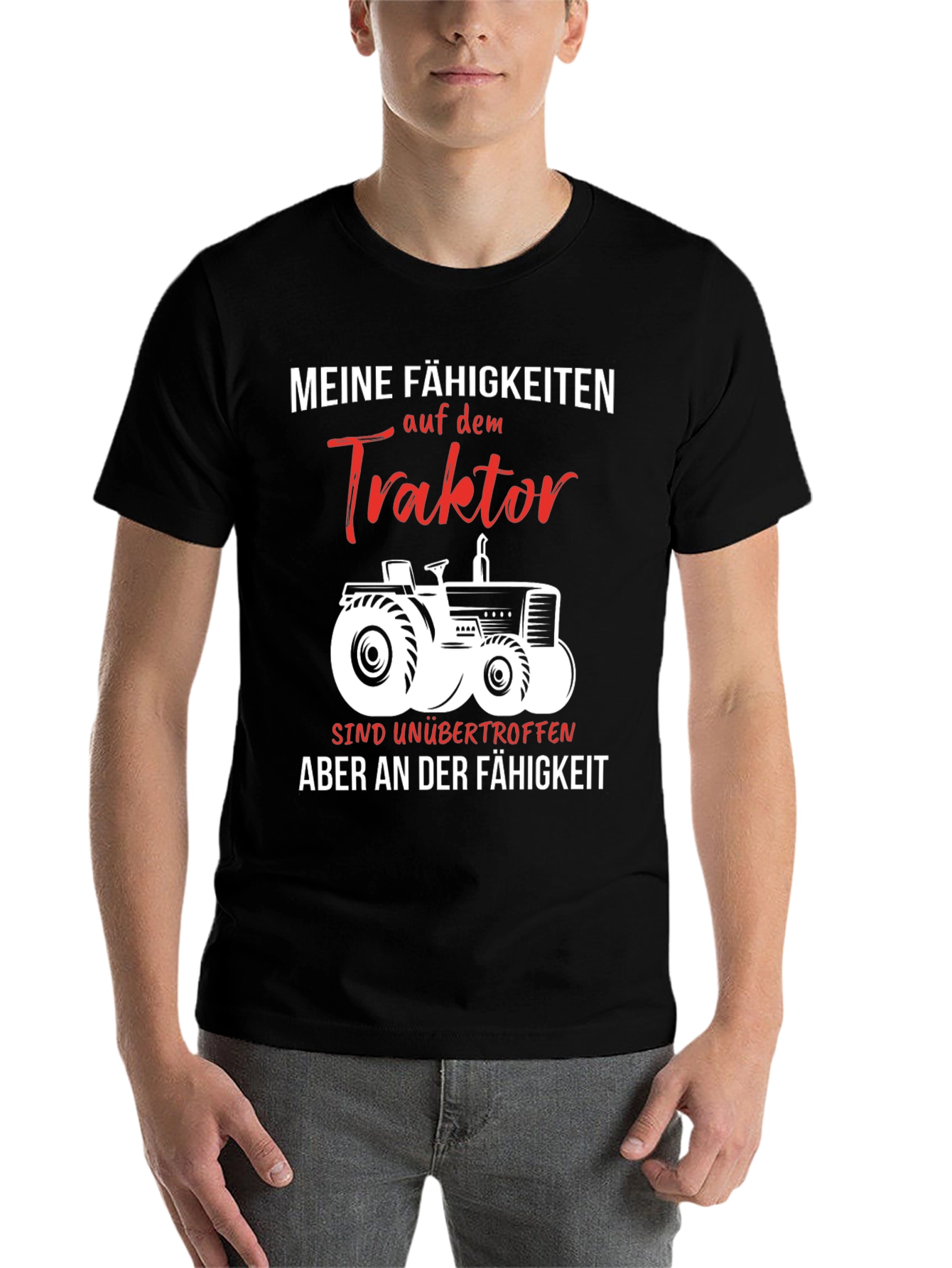 Black Tractor Skills Graphic Tee - Farm Life Shirt view 7