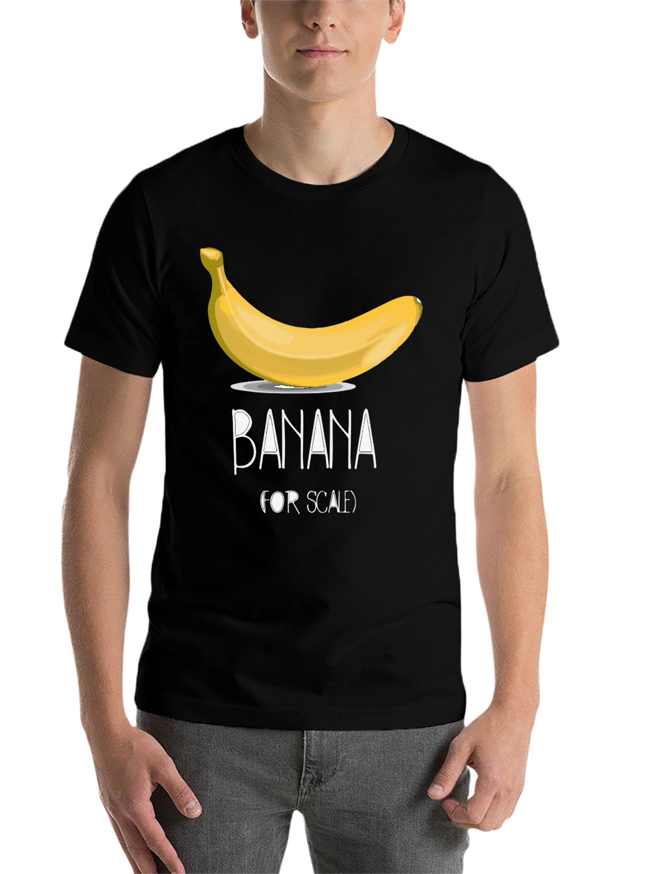 Black Banana For Scale Men's Graphic T-Shirt view 7
