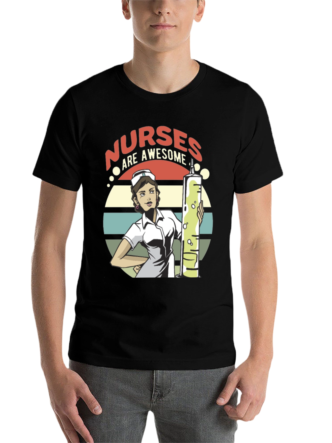 Black Nurses Are Awesome T-Shirt - Medical Hero Appreciation Tee view 7