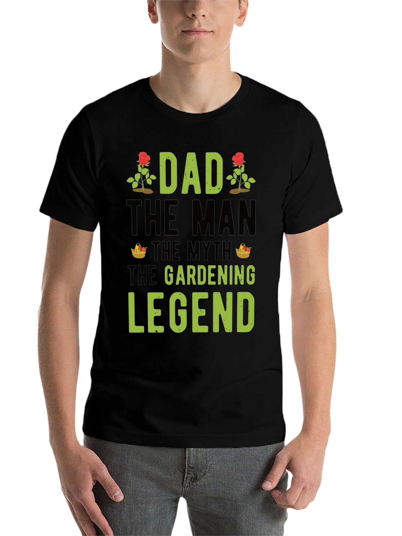 Black Dad, The Gardening Legend T-Shirt - Perfect Gift! view 7