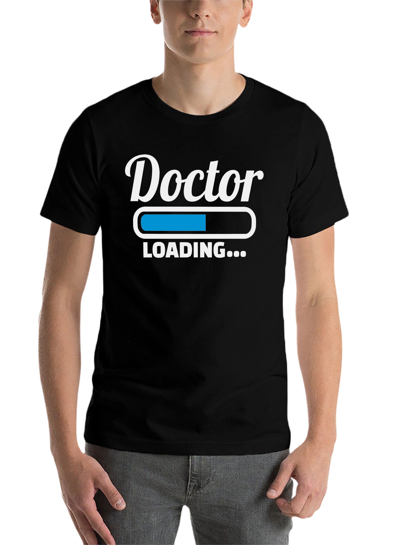 Black Doctor Loading Funny Graphic T-Shirt view 7