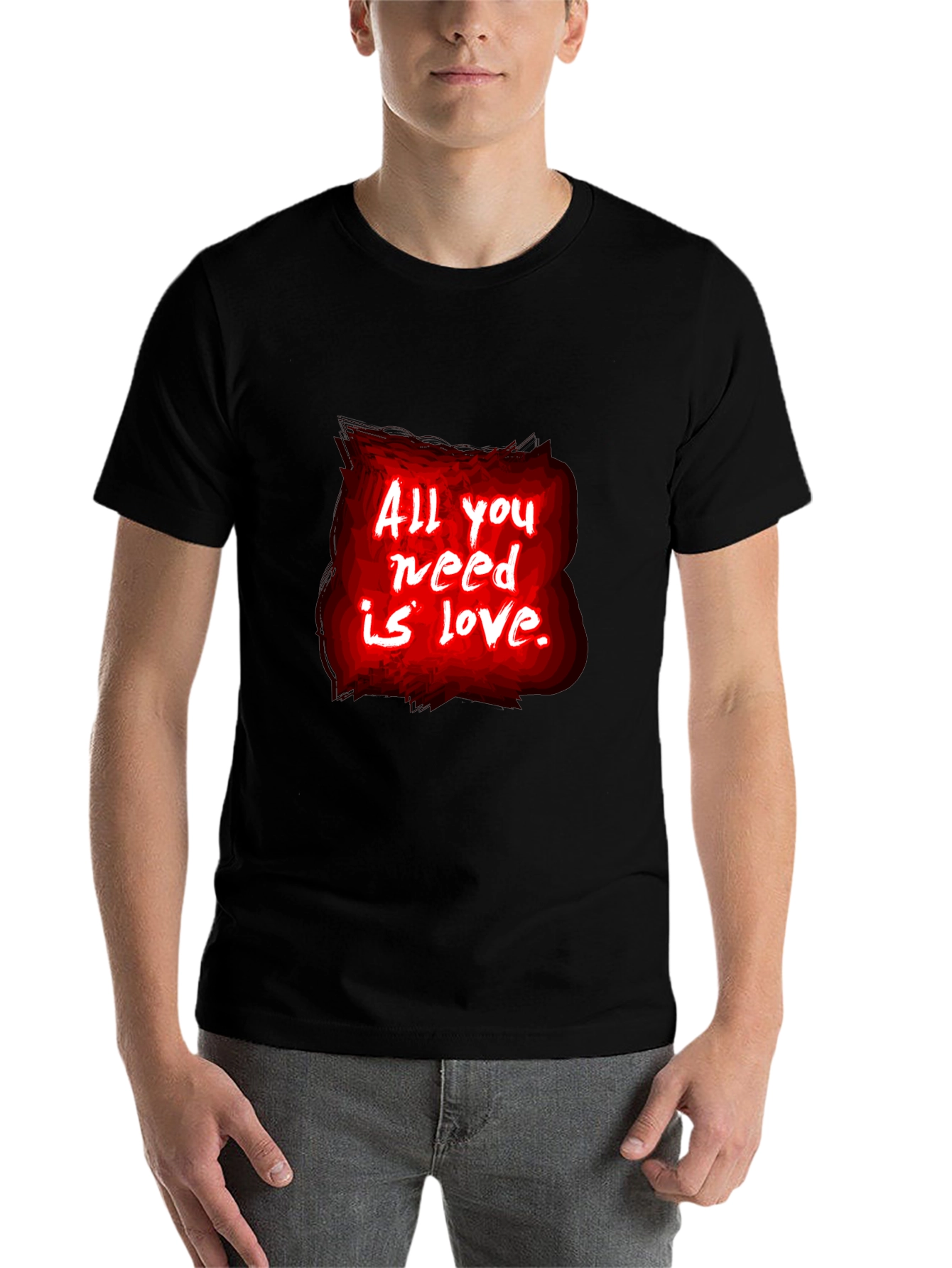 Black Love Graphic T-Shirt - All You Need Is Love view 7