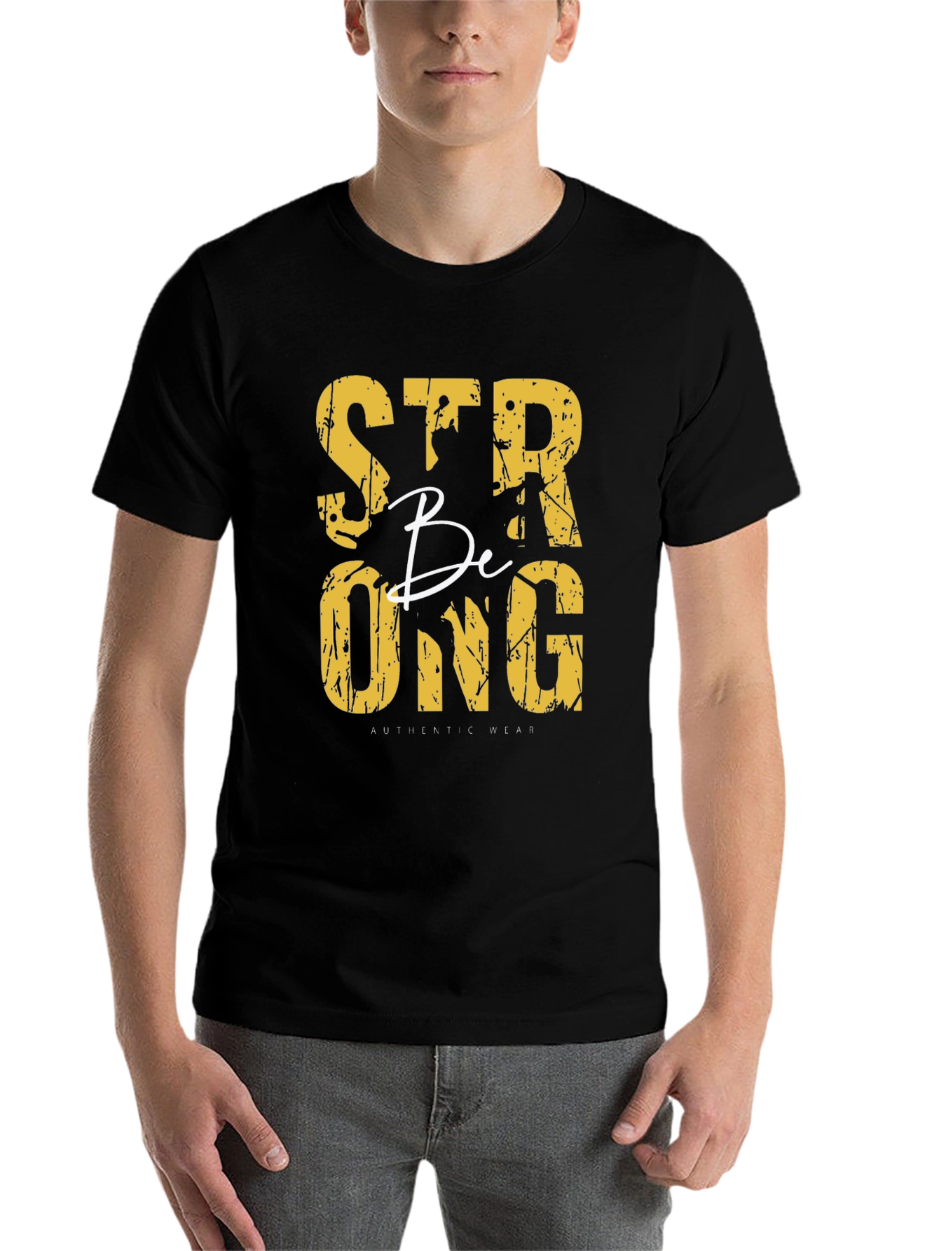Black Strong Be Strong Graphic Tee - Black T-Shirt view 7