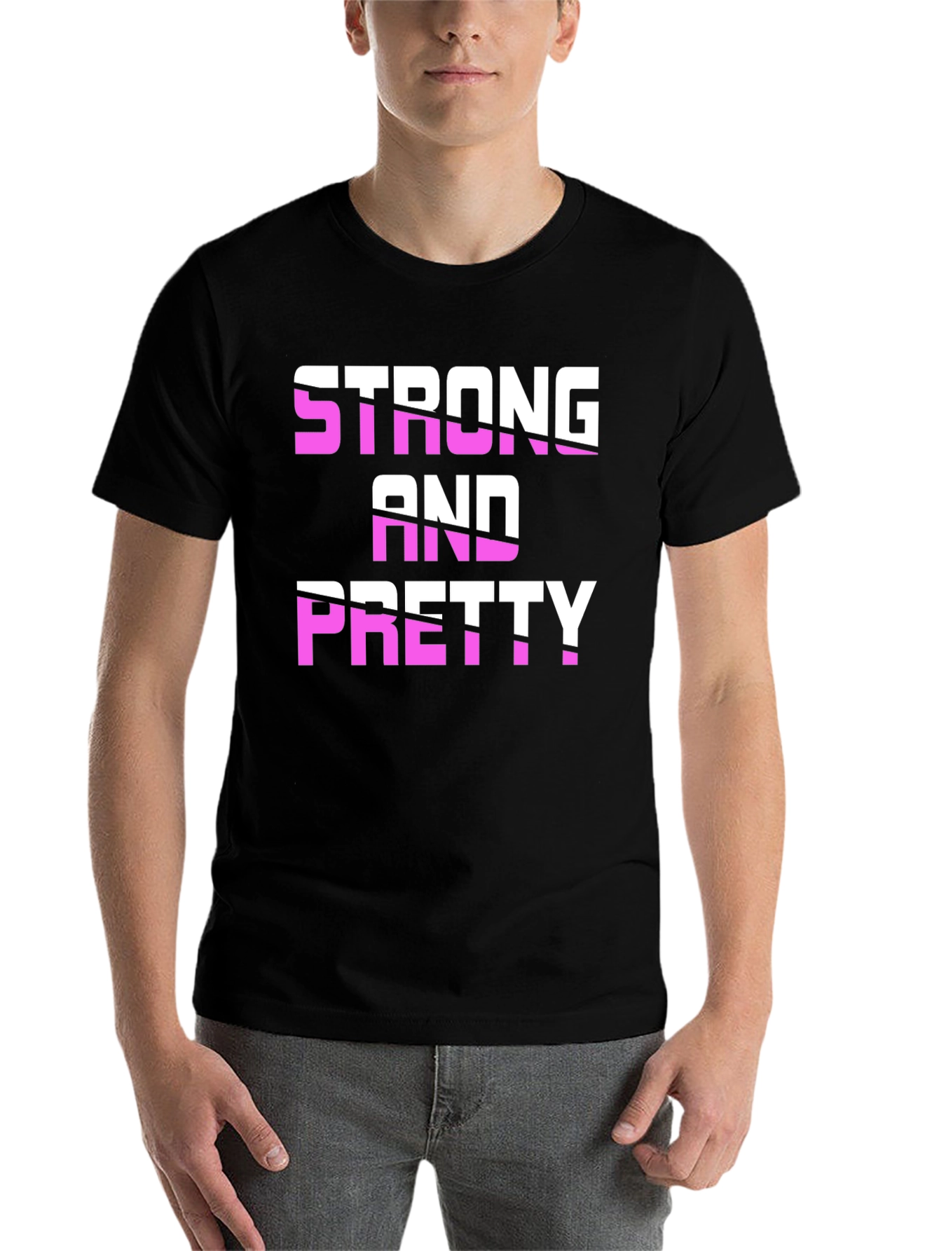 Black Strong & Pretty Graphic Tee view 7