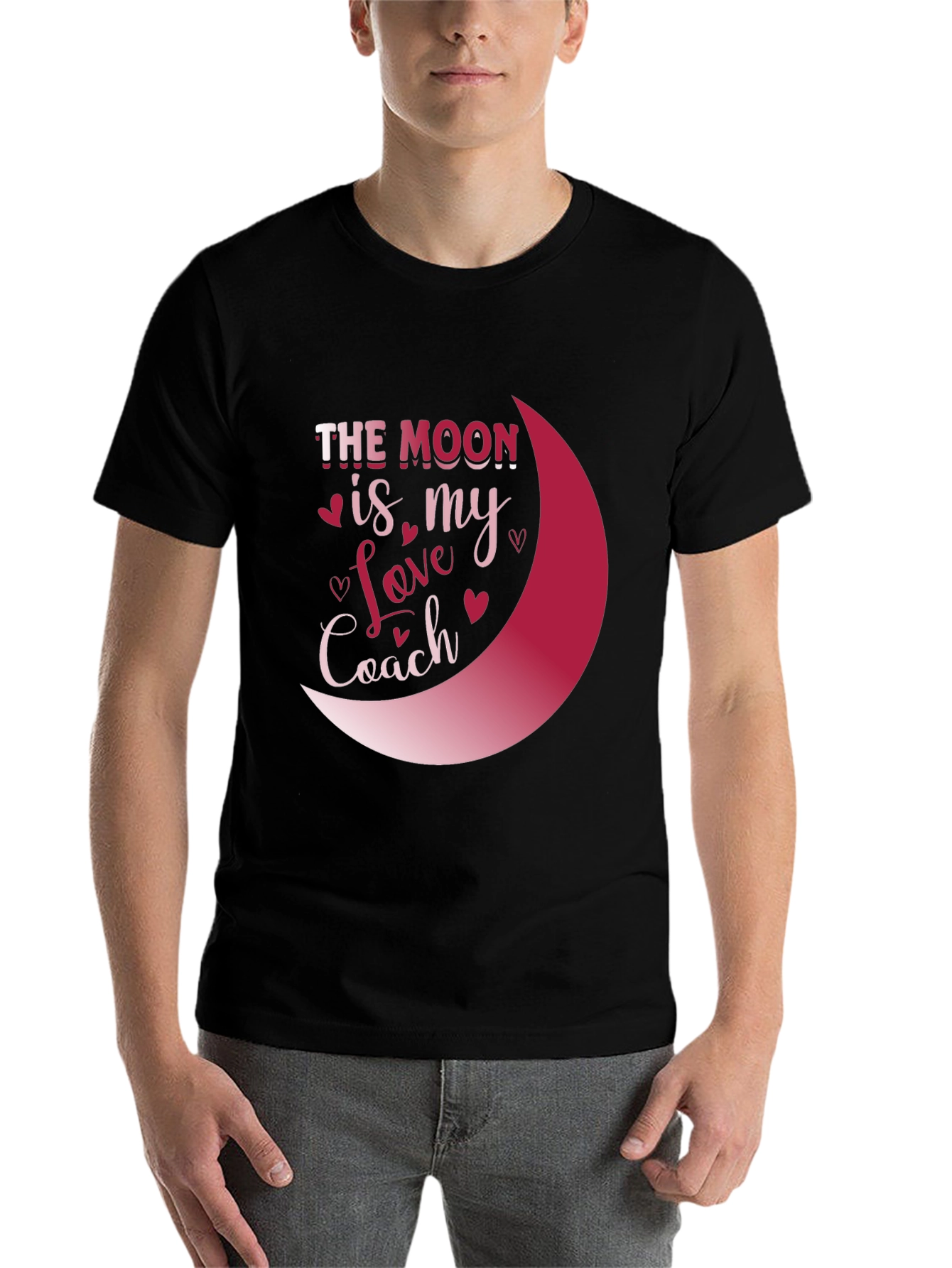 Black The Moon is My Love Coach Graphic Tee view 7