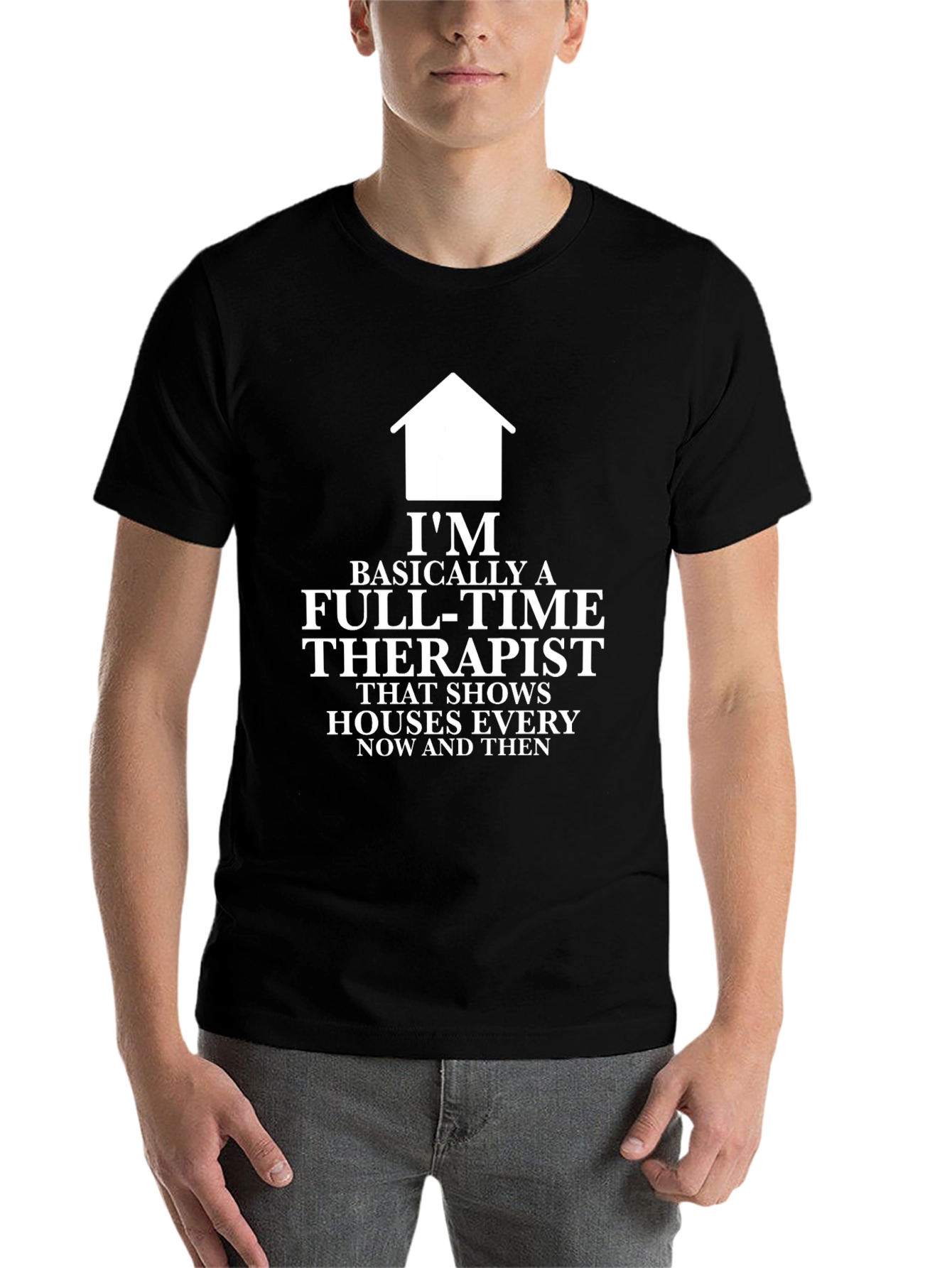 Black Realtor Therapist T-Shirt - Real Estate Agent Humor view 7