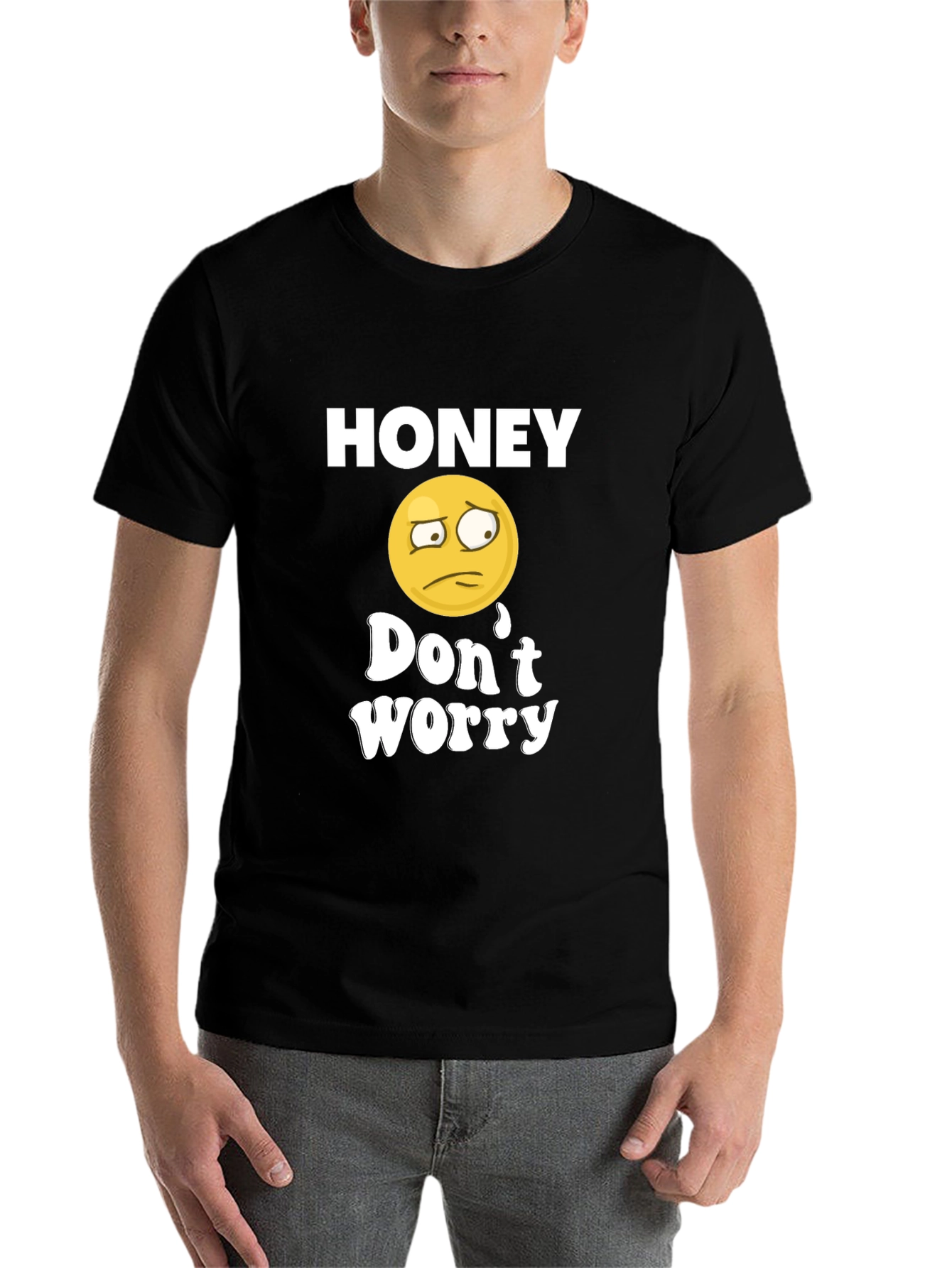 Black Honey Don't Worry Graphic Tee view 7