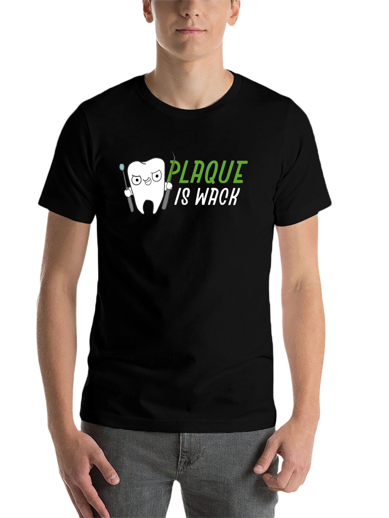 Black Plaque Is Wack Funny Dentist T-Shirt view 7